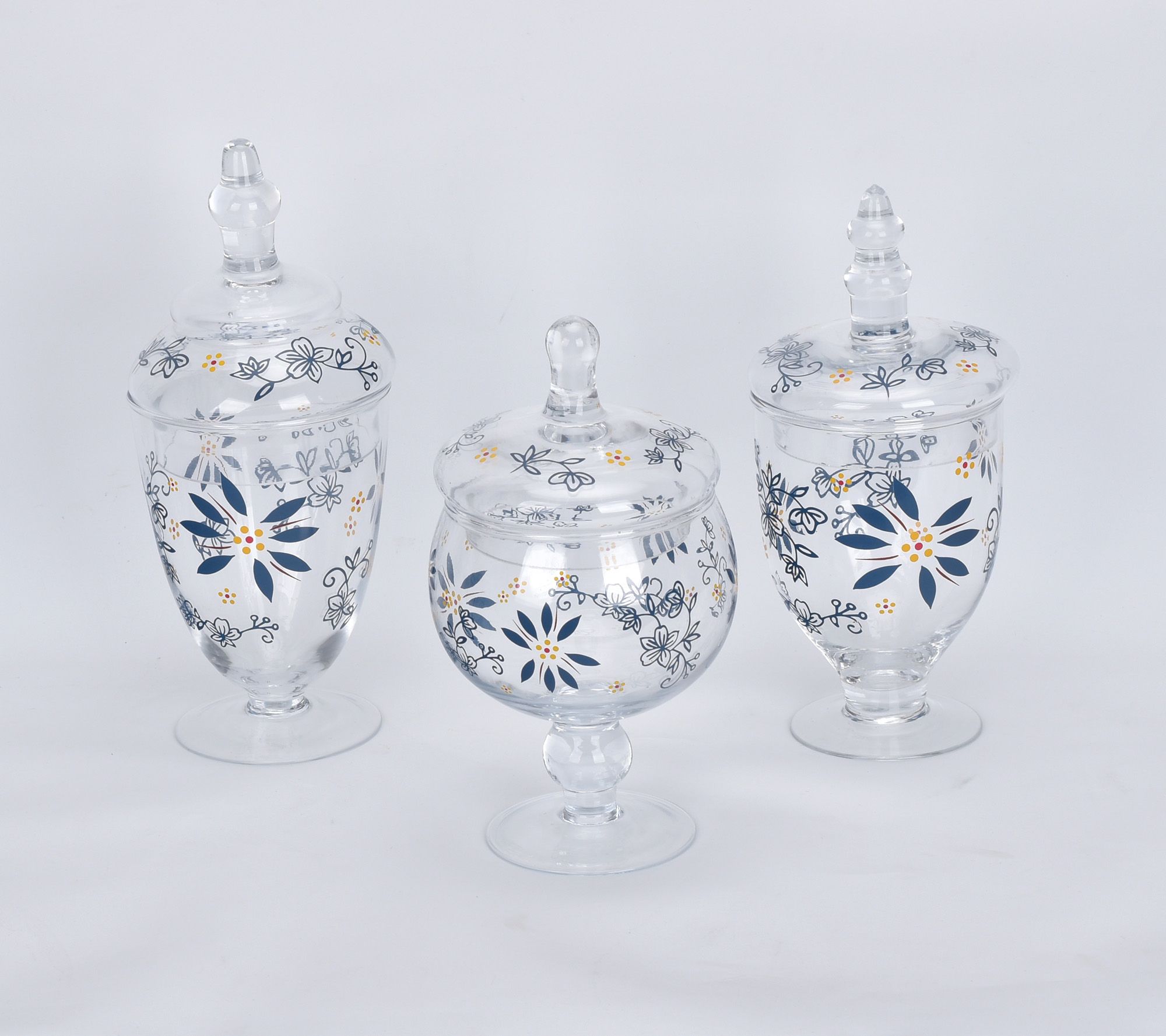 WHOLE HOUSEWARES Premium Glass Apothecary Jars w/ Lids  3pc Set, 27.56 H  41.73 L 3.94 W - Dillons Food Stores