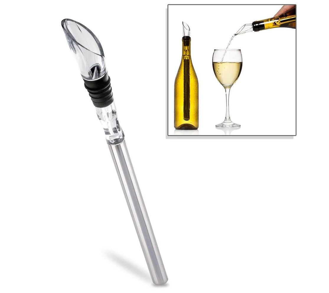 Nutrichef 2-in-1 Stainless Steel Wine Chill Rod - QVC.com