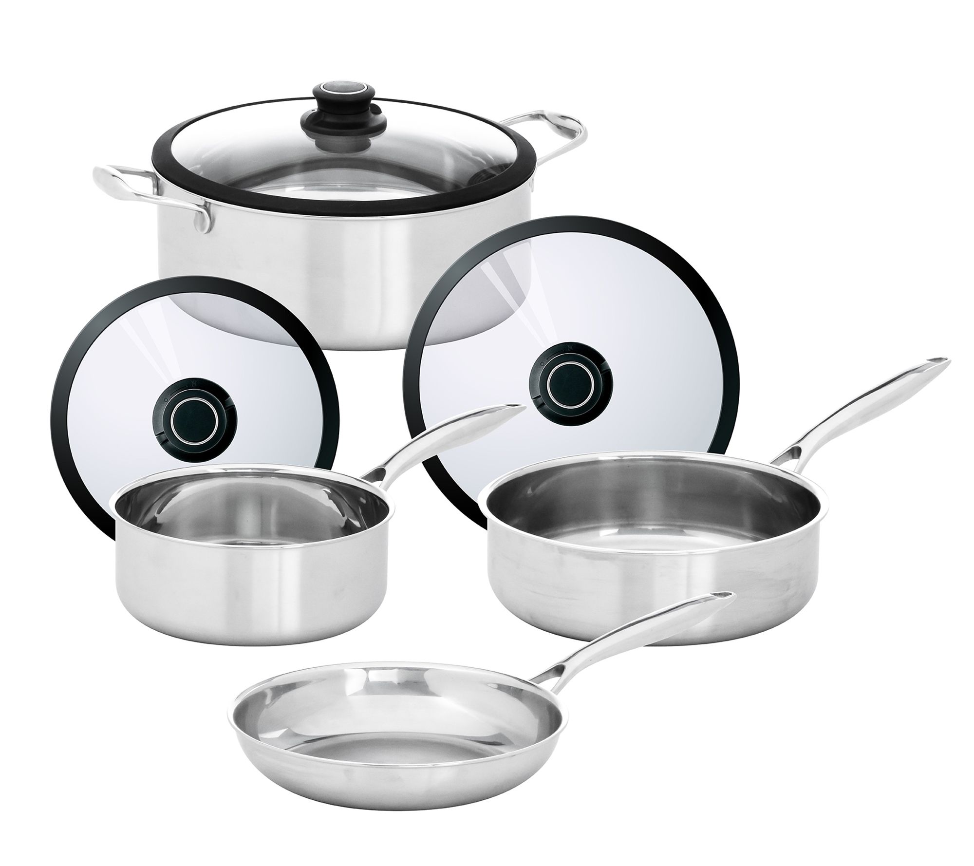 Viking Professional 5-Ply Satin 7-Piece Stainless Steel Cookware Set