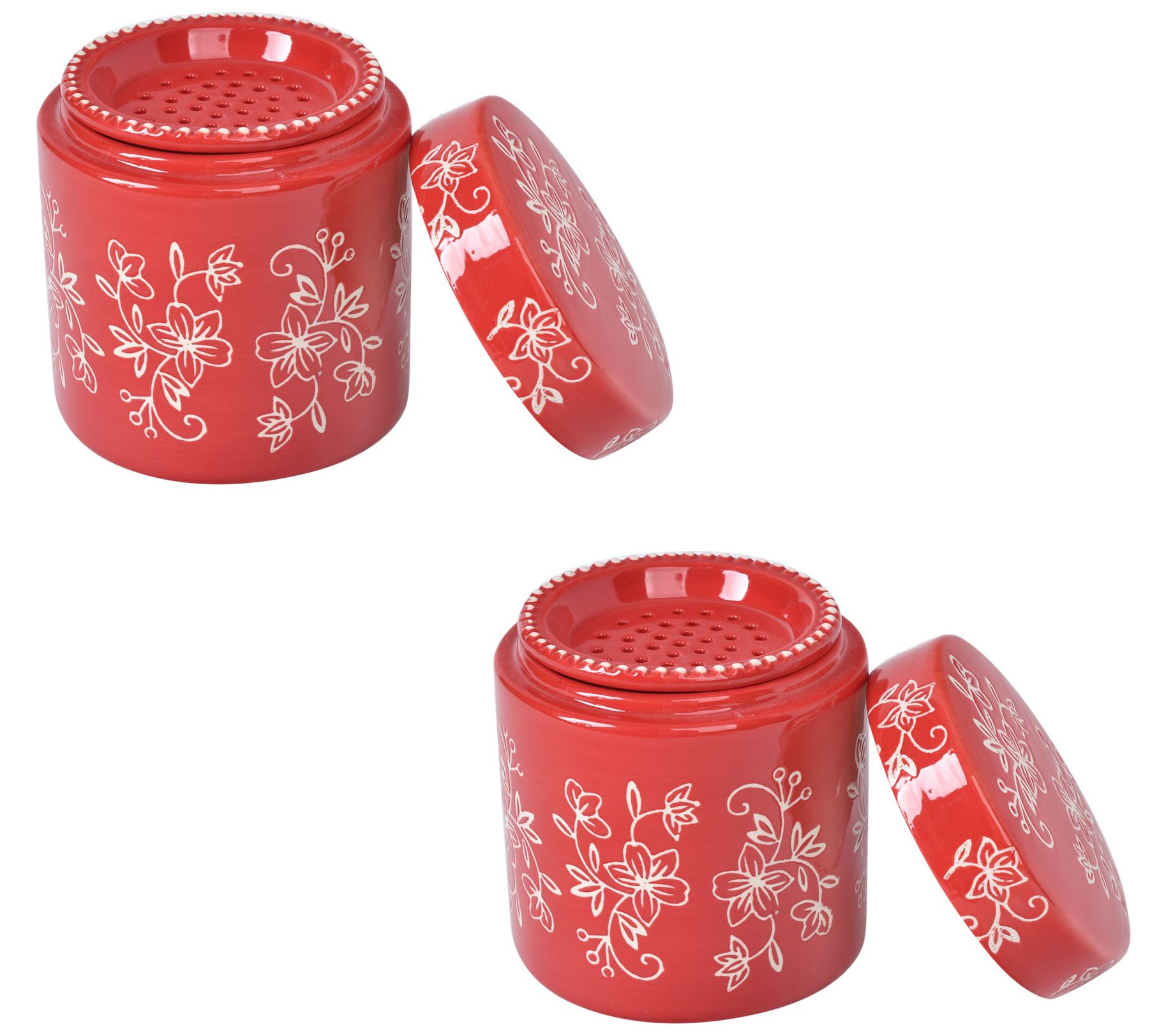 As Is Temp- tations Floral Lace Bacon Grease Container 