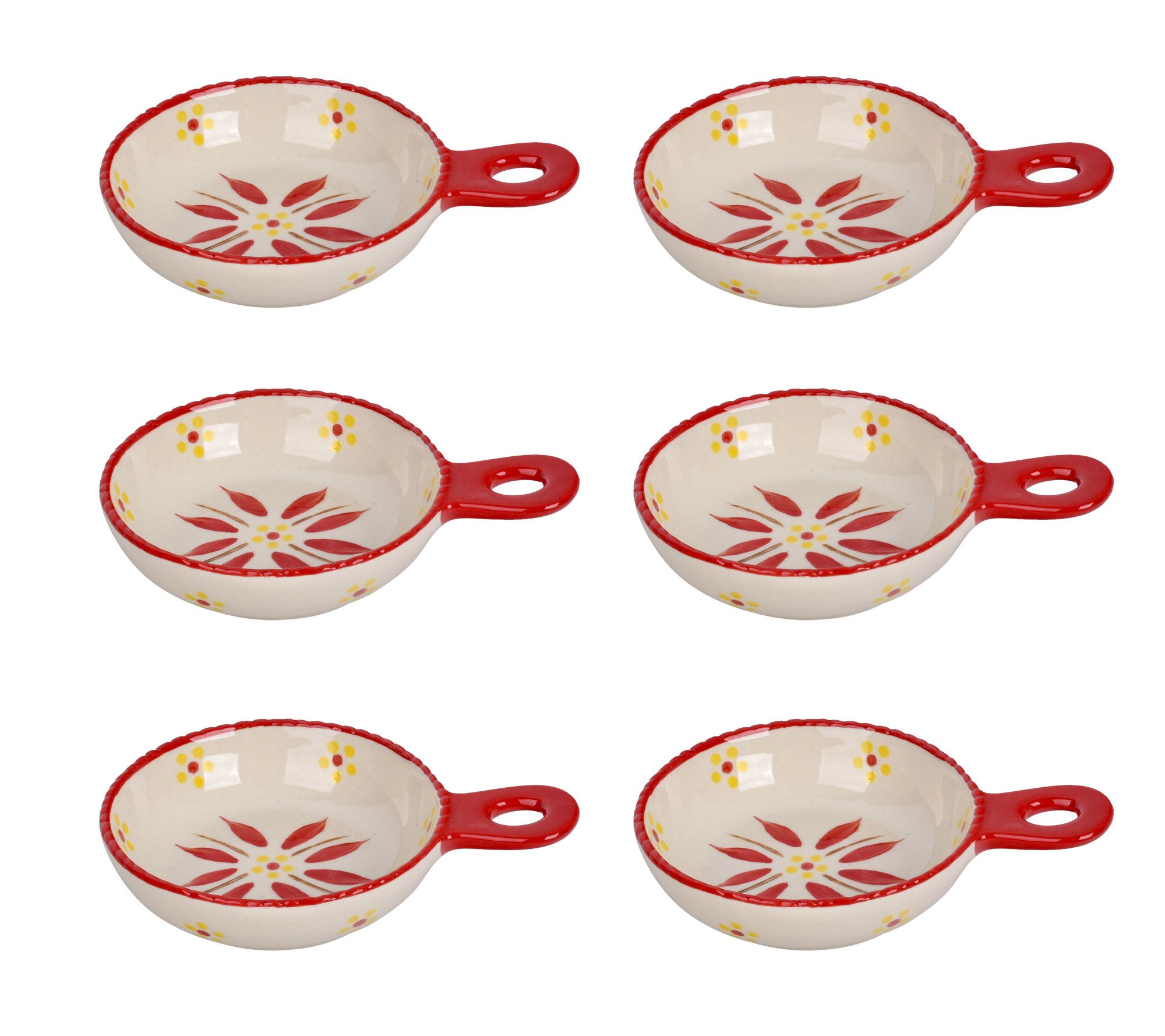 Temp-tations Old World Set of 6 Skillet Shaped Dipping Bowls