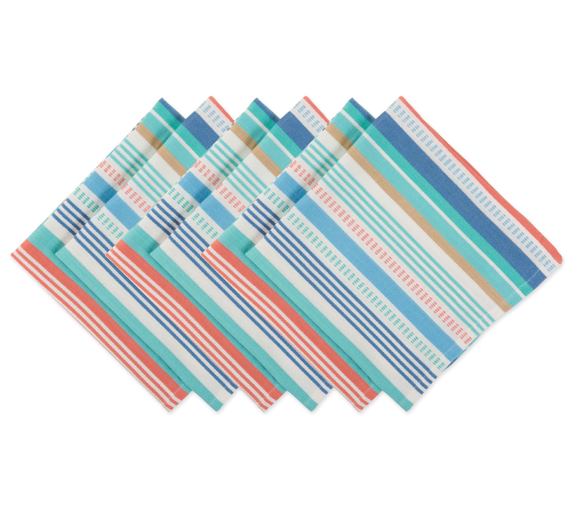 Design Imports Set/6 Seashore Stripe Napkins