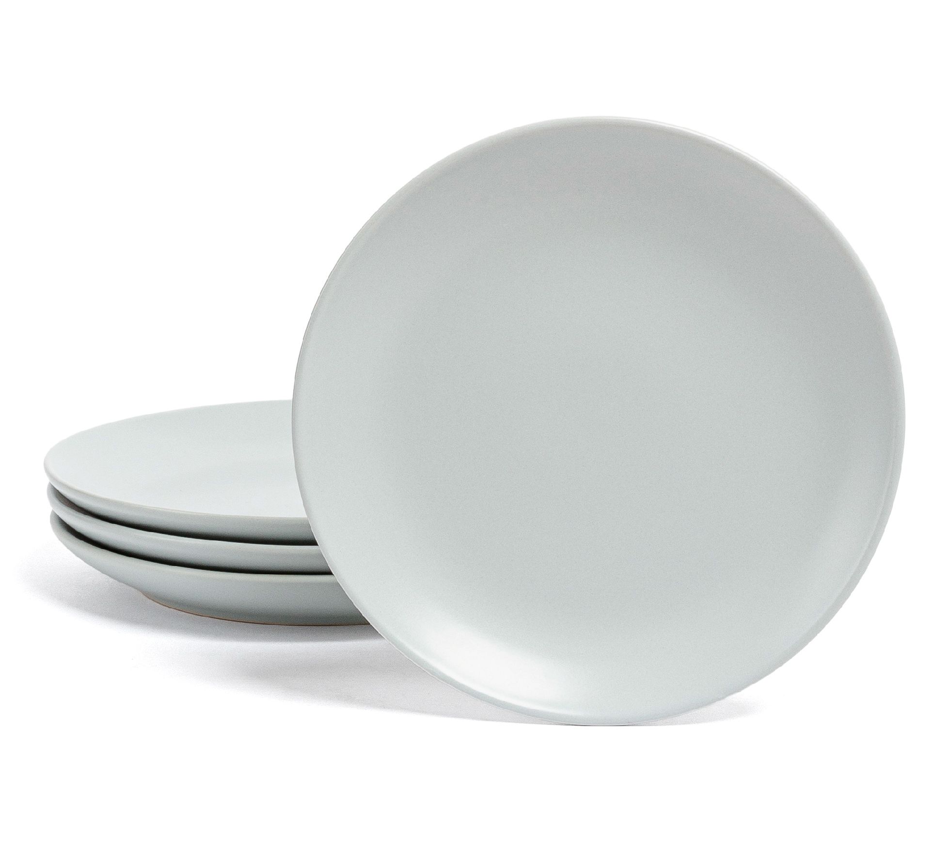 over&back Coupe 6.3" Semi-Matte Stoneware App Plates, Set of 4