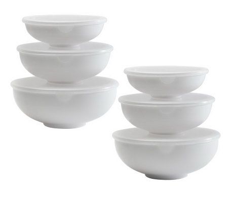 Gourmac Set of 2 Nesting Prep Bowls with Lids