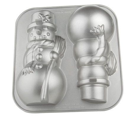 Nordic Ware Cast Aluminum Stand-Up Snowman Cake Pan 