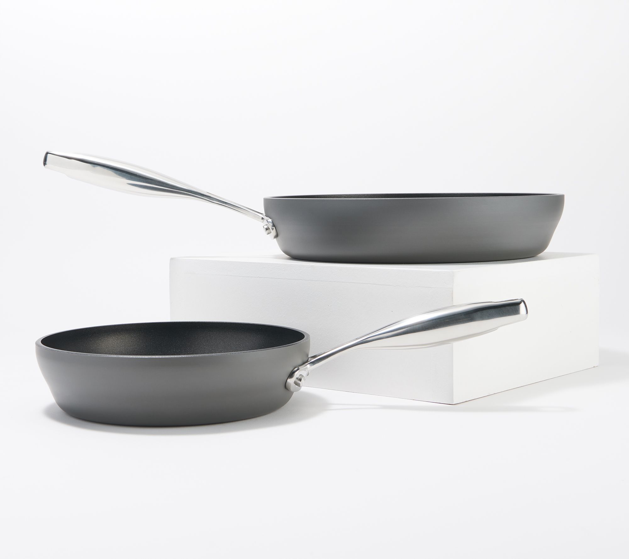 "As Is" Cook's Essentials Hard Anodized 8" and 10" Skillet Set
