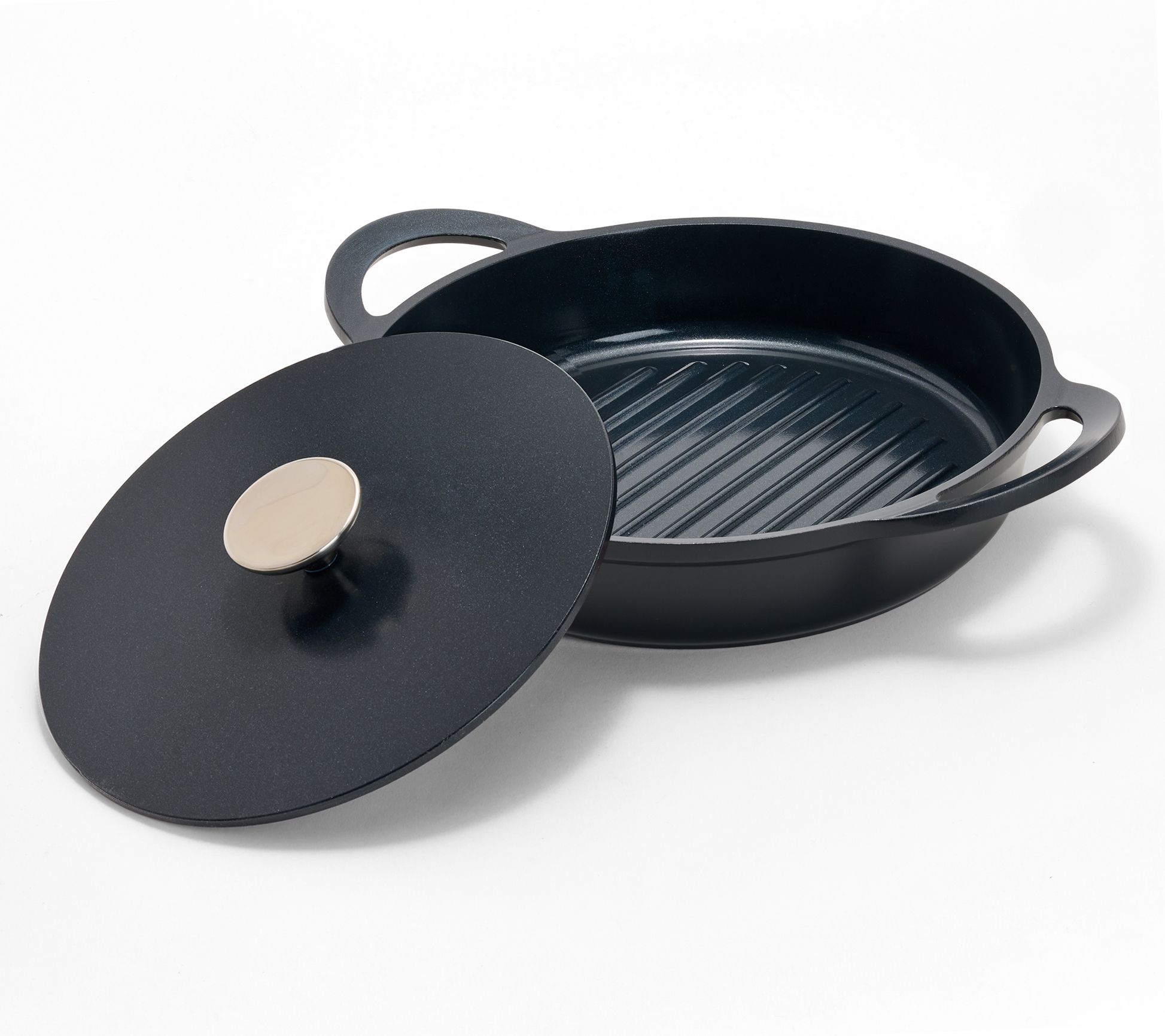 Technique Cast Aluminum Nonstick 10" Grill Pan w/ Burger Press