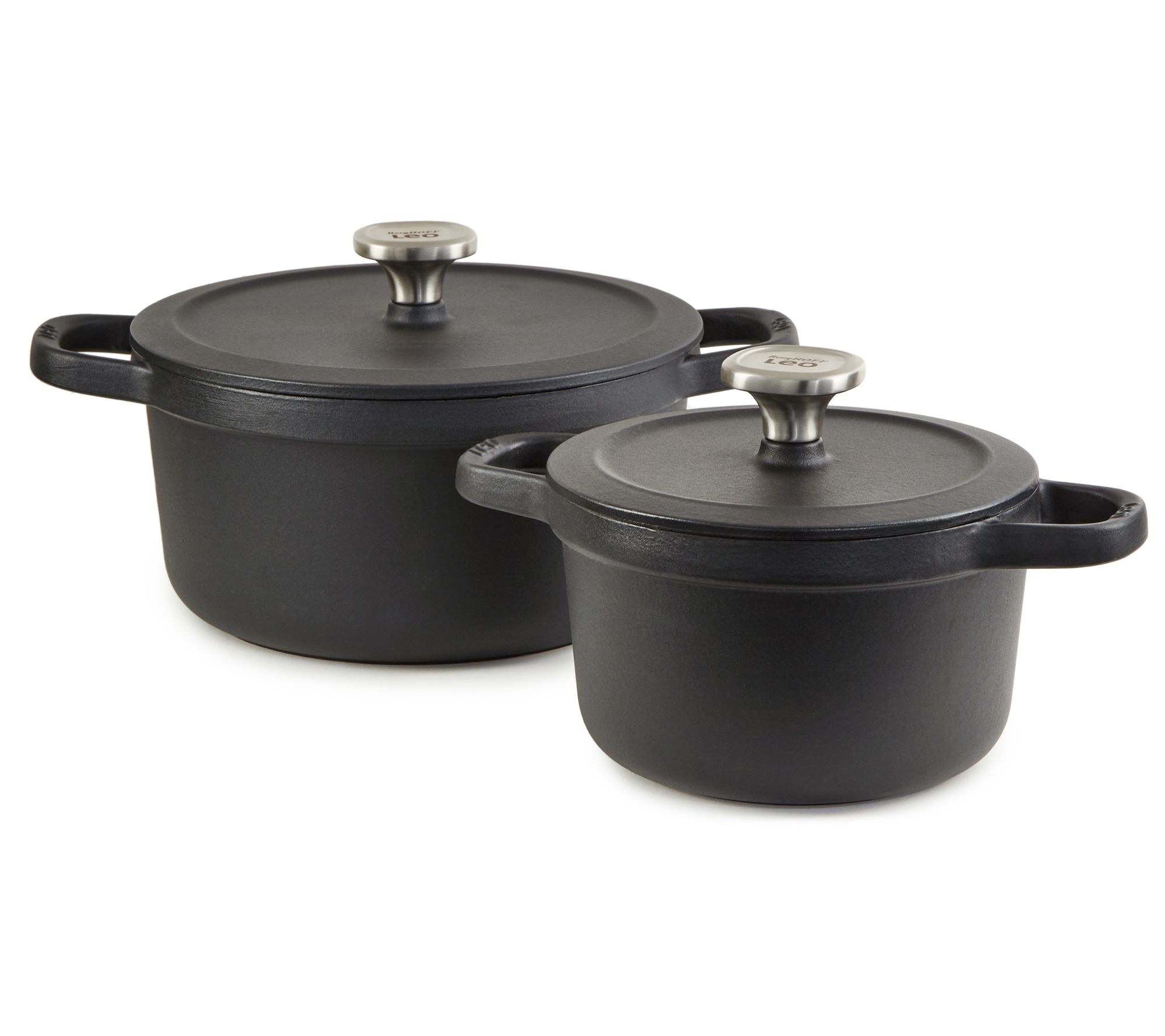 BergHOFF Leo Graphite 4pc Cast Iron Cookware Set, 3.2qt & 6qt