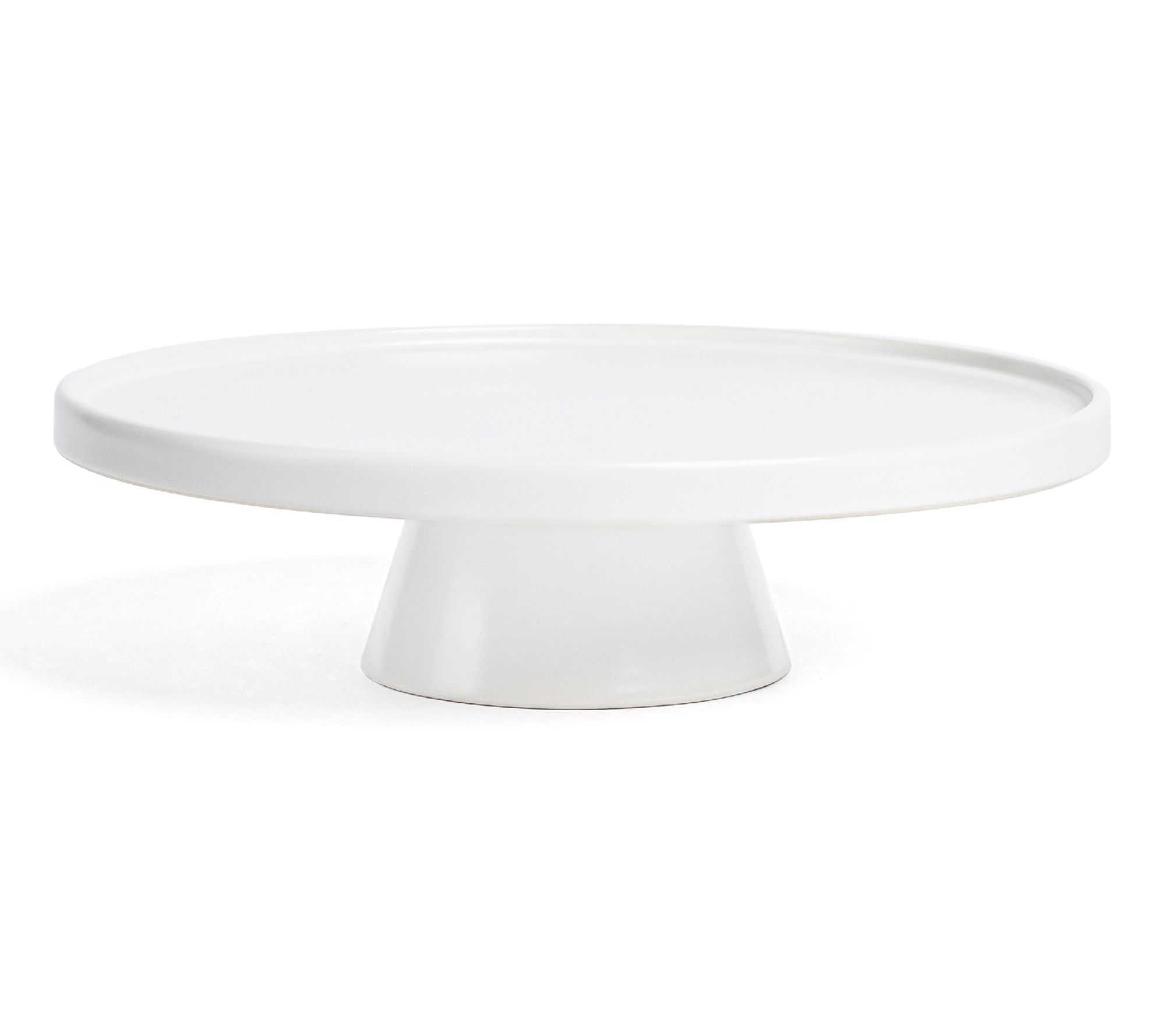 over&back Semi-Matte Stoneware 11.1" D x 3" H Round Cake Stand