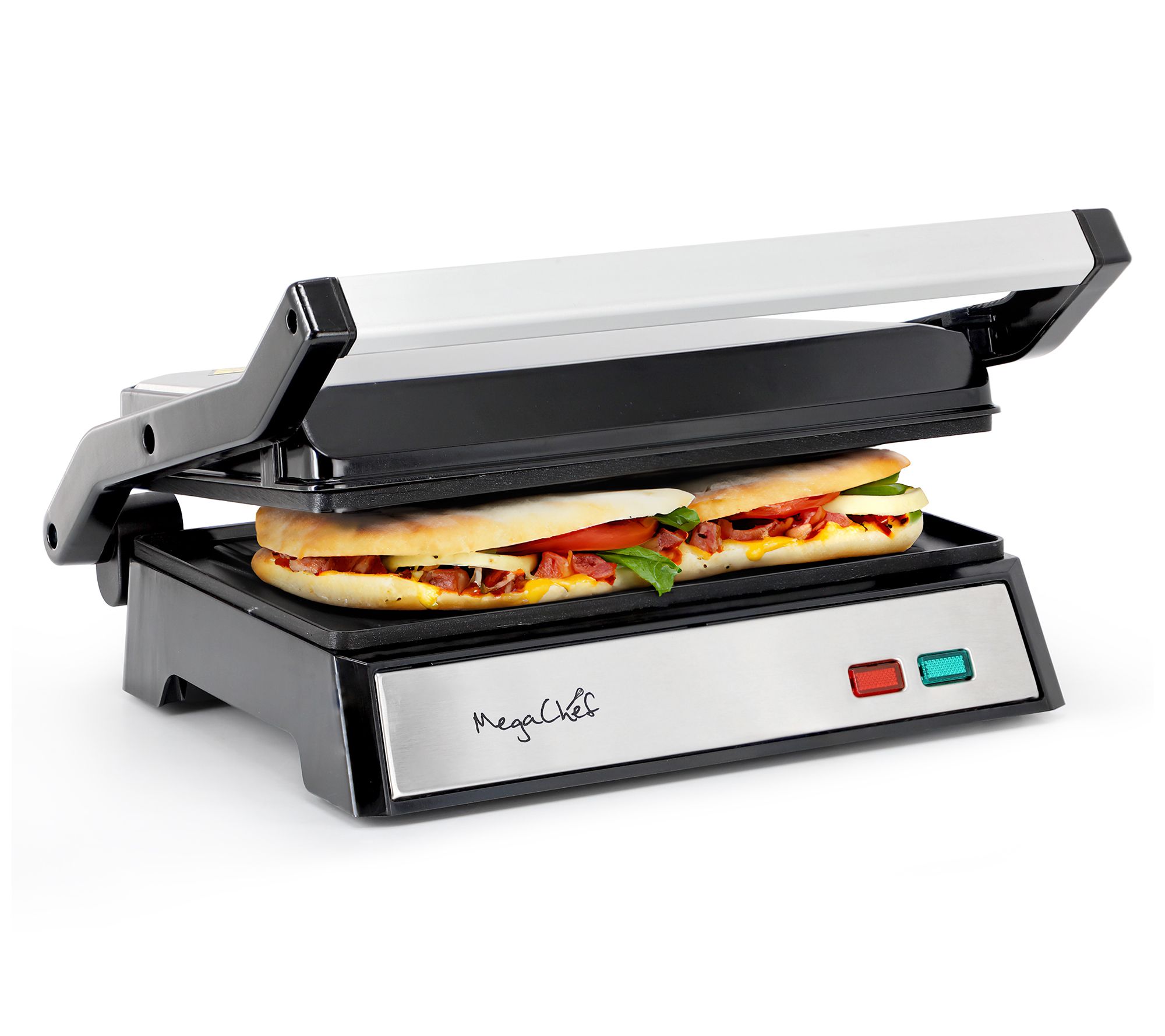 MegaChef Electric Dual Plate Non-Stick Panini Grill