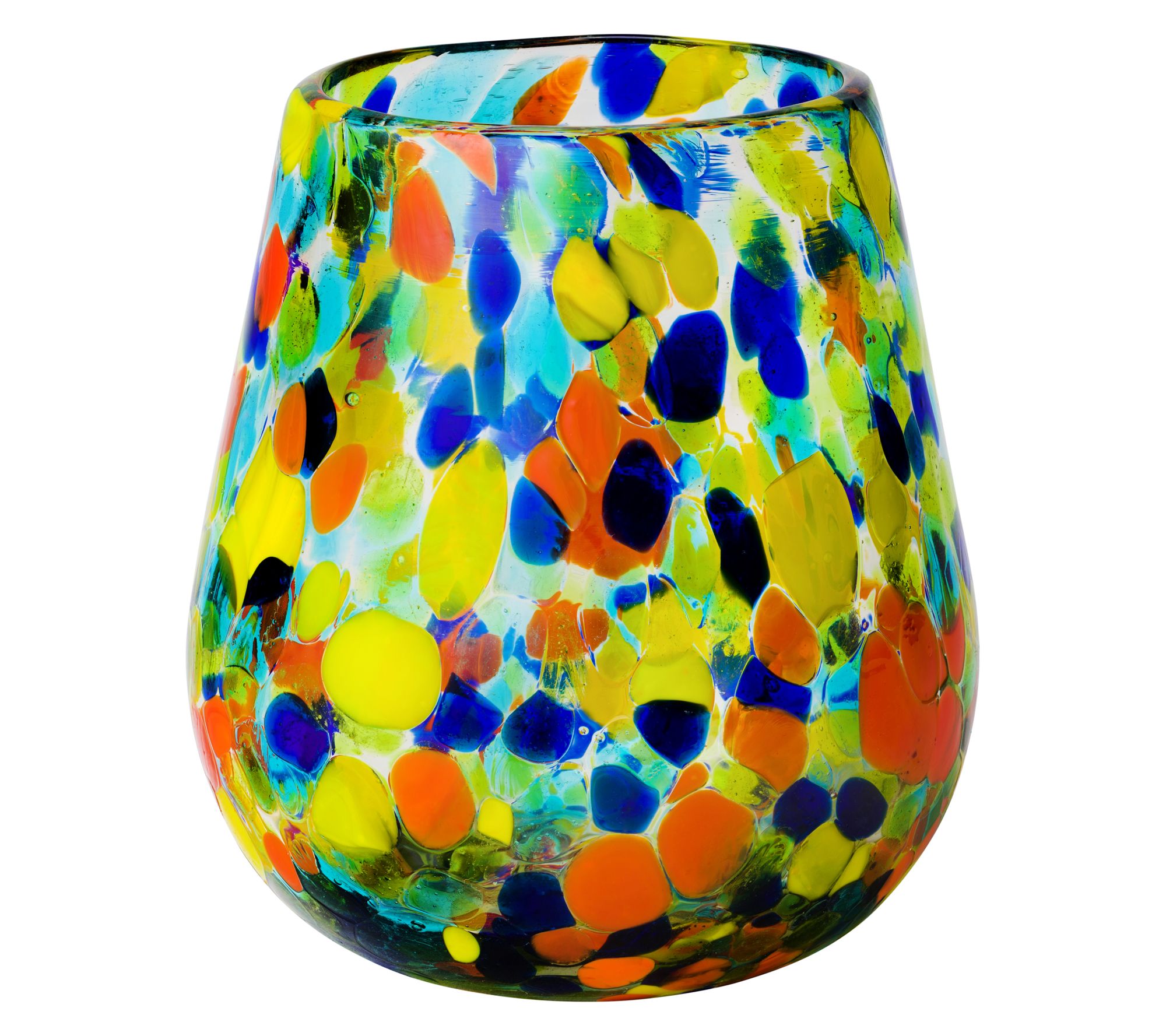 10 Strawberry Street Carnival Mexican Glass, Stemless Wine