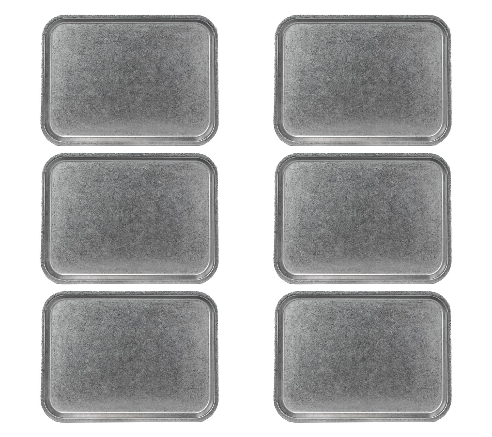 10 Strawberry Street Set of 6 Moab Coupe Rectangle Plate