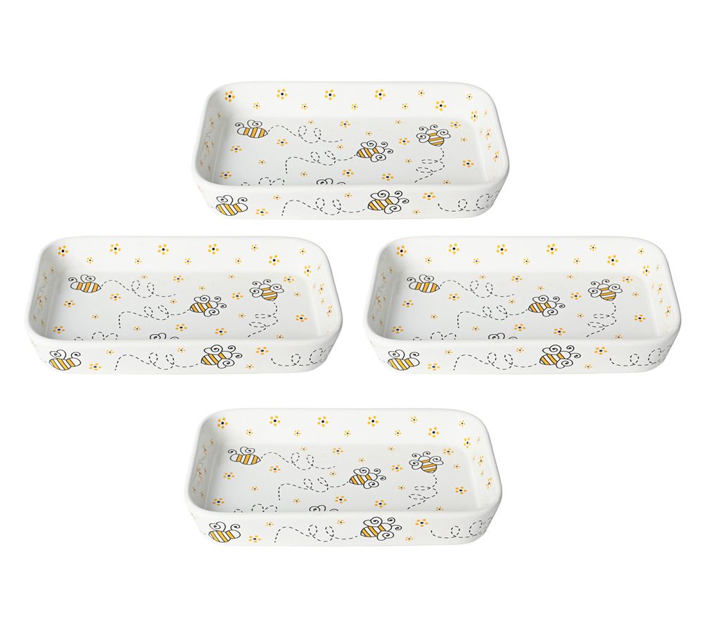 "As Is" Temp-tations Set of (4) Stoneware Micro Bakers