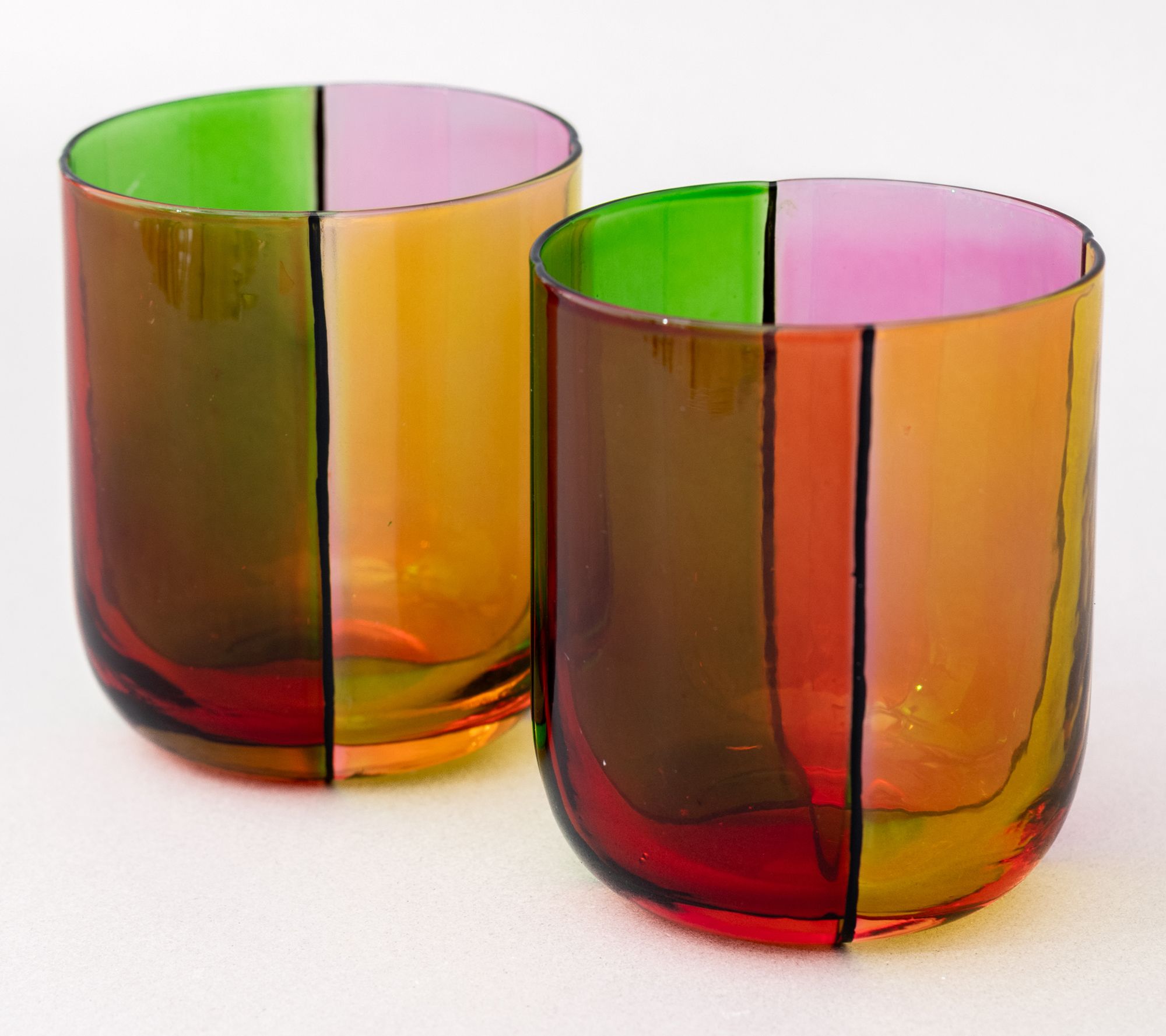 ban.do Low Ball Glasses, Colorblock