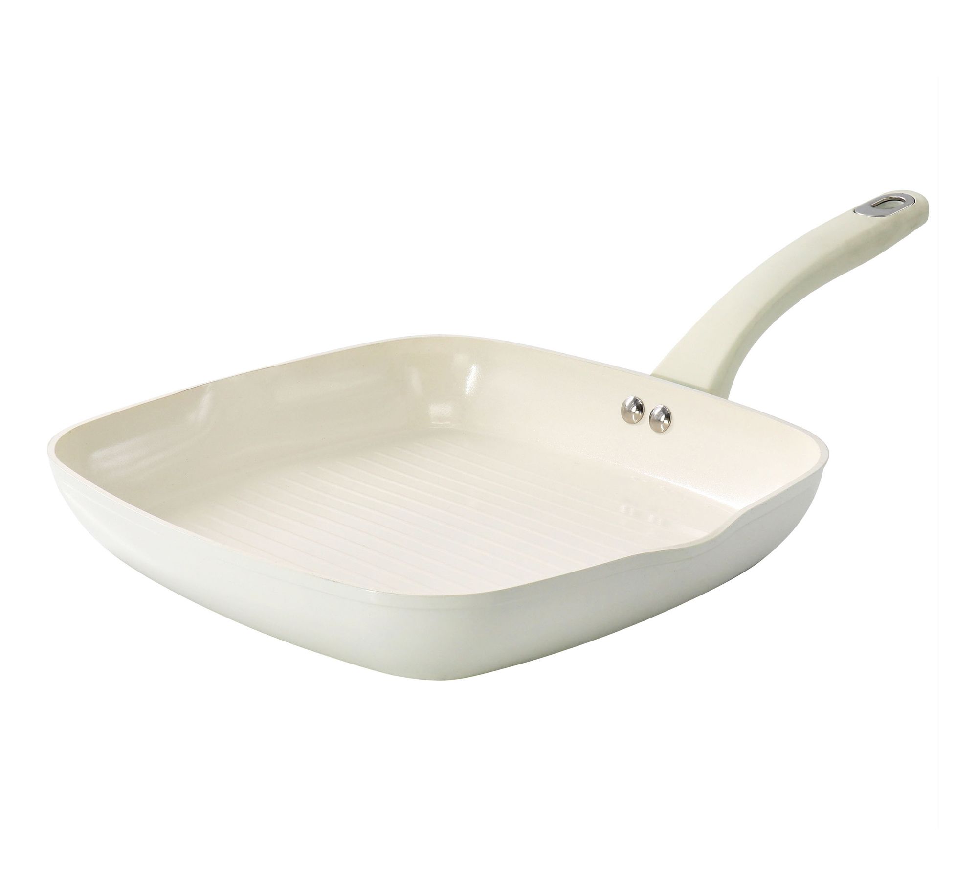 Martha Stewart Rexford 10in Aluminum Square Grill Pan Linen