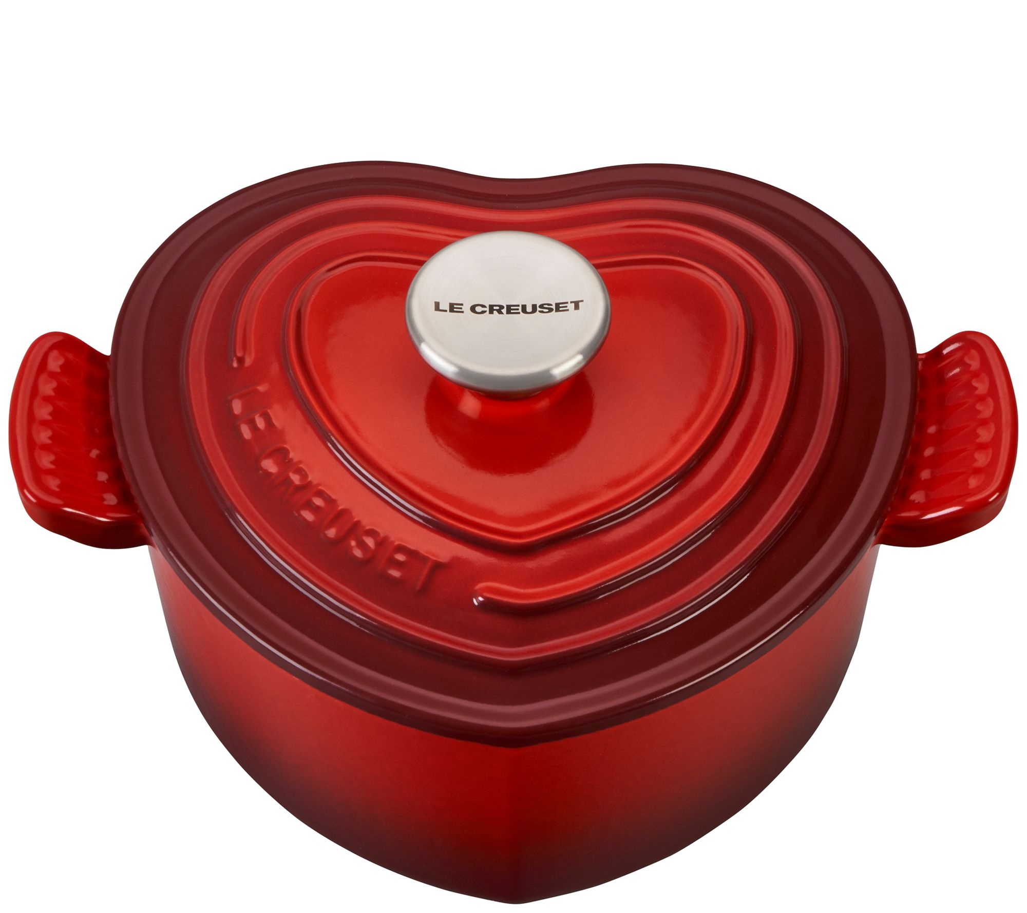  Martha Stewart Heart Shaped Enamel Cast Iron 2-Quart Dutch Oven  - Red: Home & Kitchen
