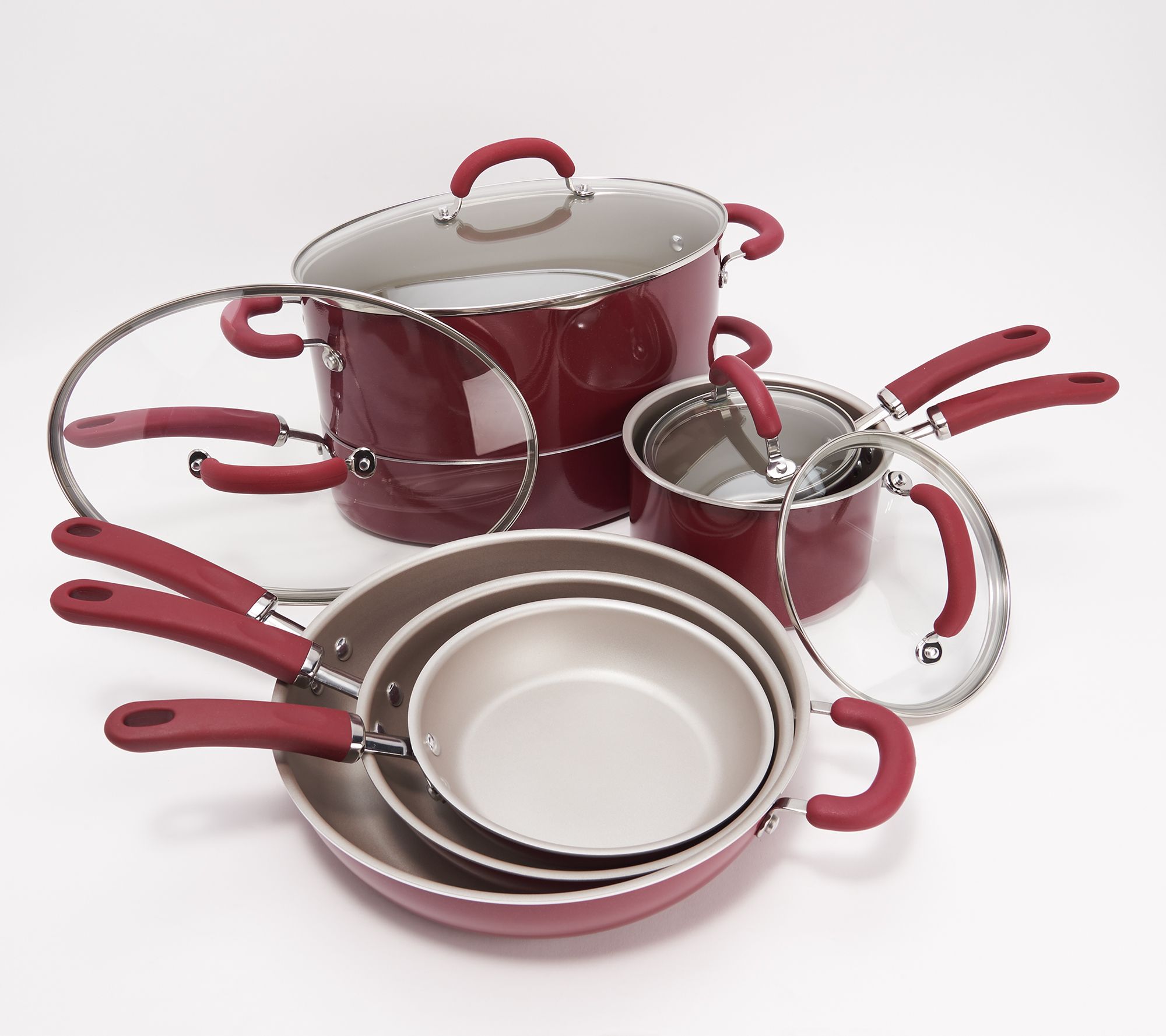 Rachael Ray Create Delicious 10-Piece Cookware Set in Stainless