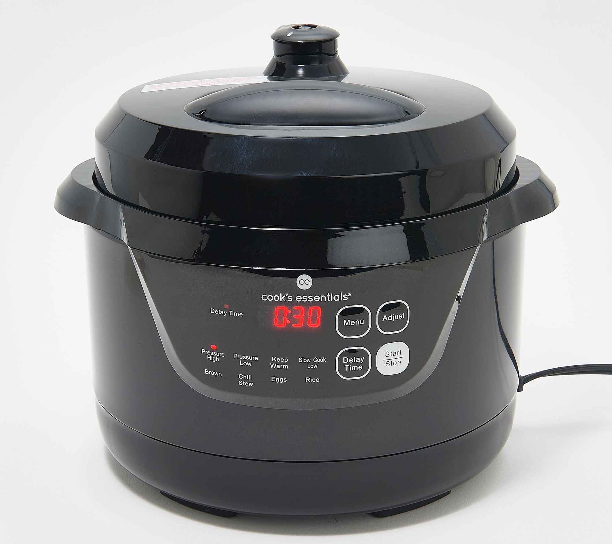 CooksEssentials 5qt Oval Stainless Steel Digital Pressure Cooker 