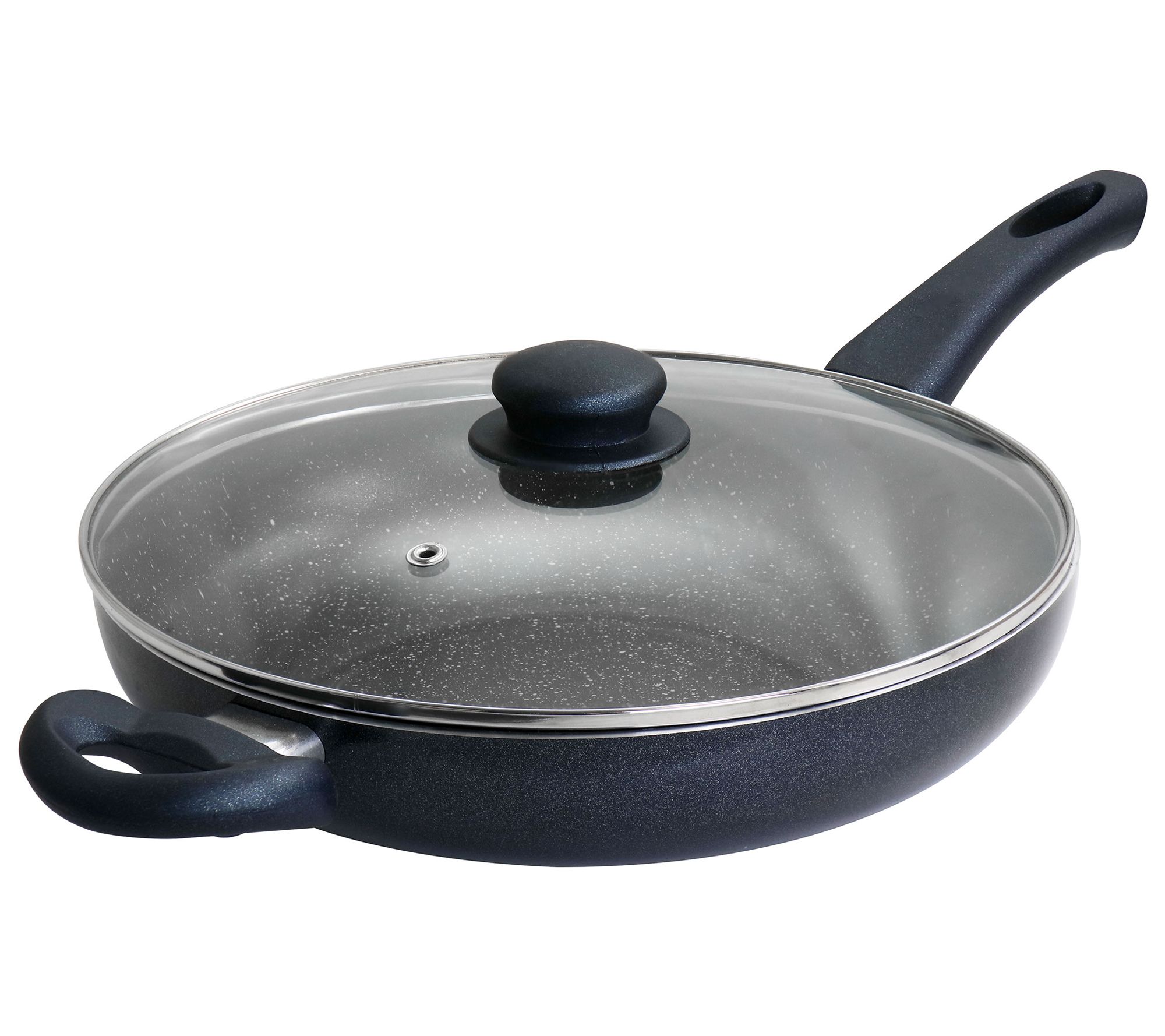 Oster Rigby 12 in. Aluminum Nonstick Frying Pan in Green with Pouring Spouts