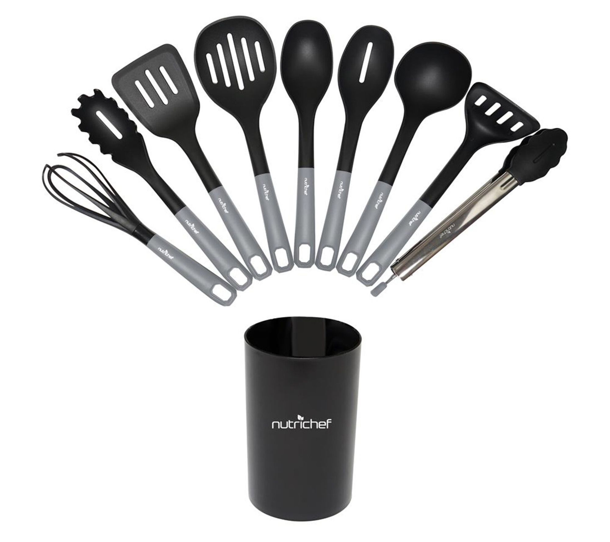 Nutrichef 10 Pcs. Silicone Heat Resistant Cooking Utensils Set