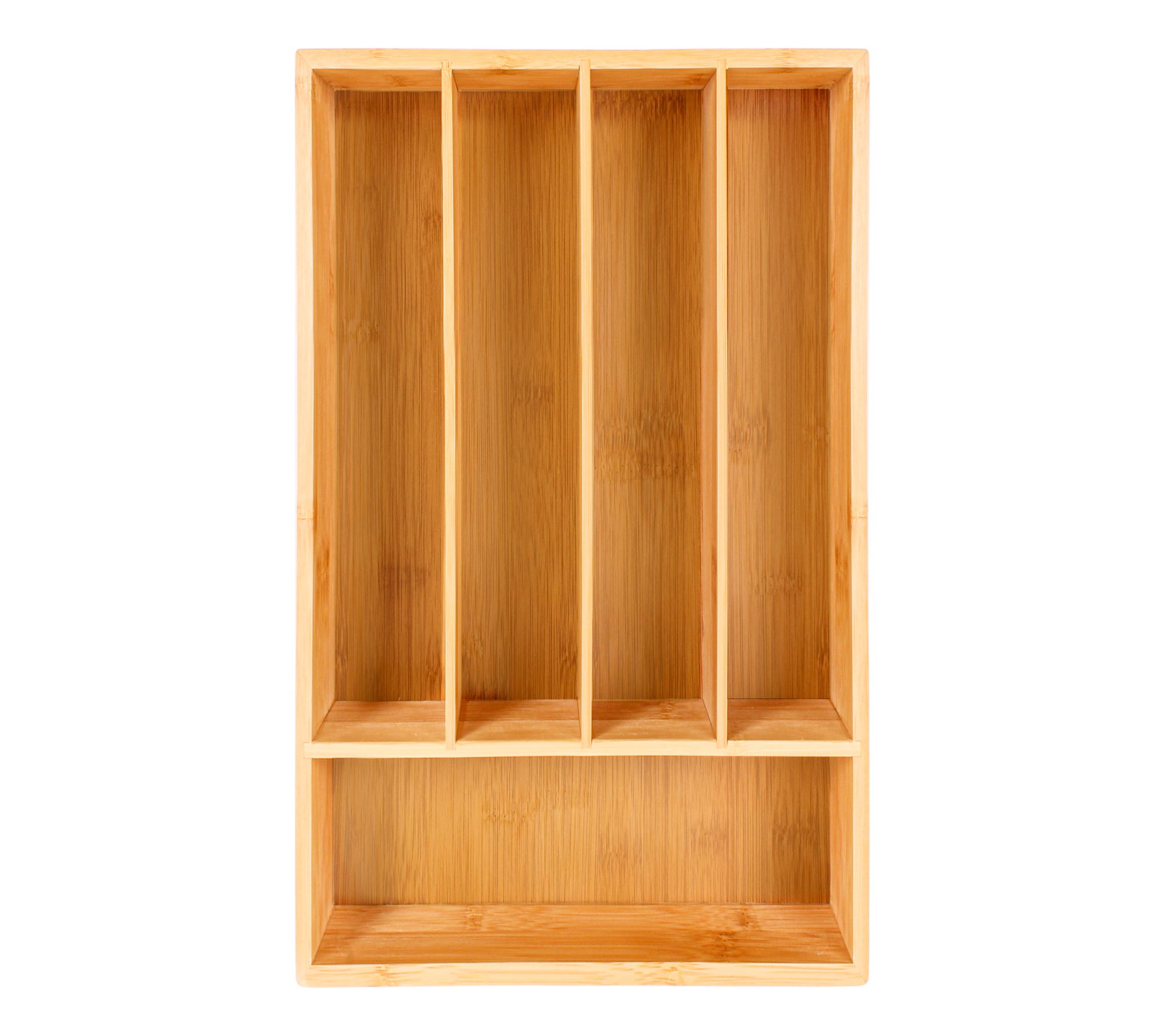 BergHOFF 5-Slot Bamboo Flatware Organizer, 13.5" x 8.25"