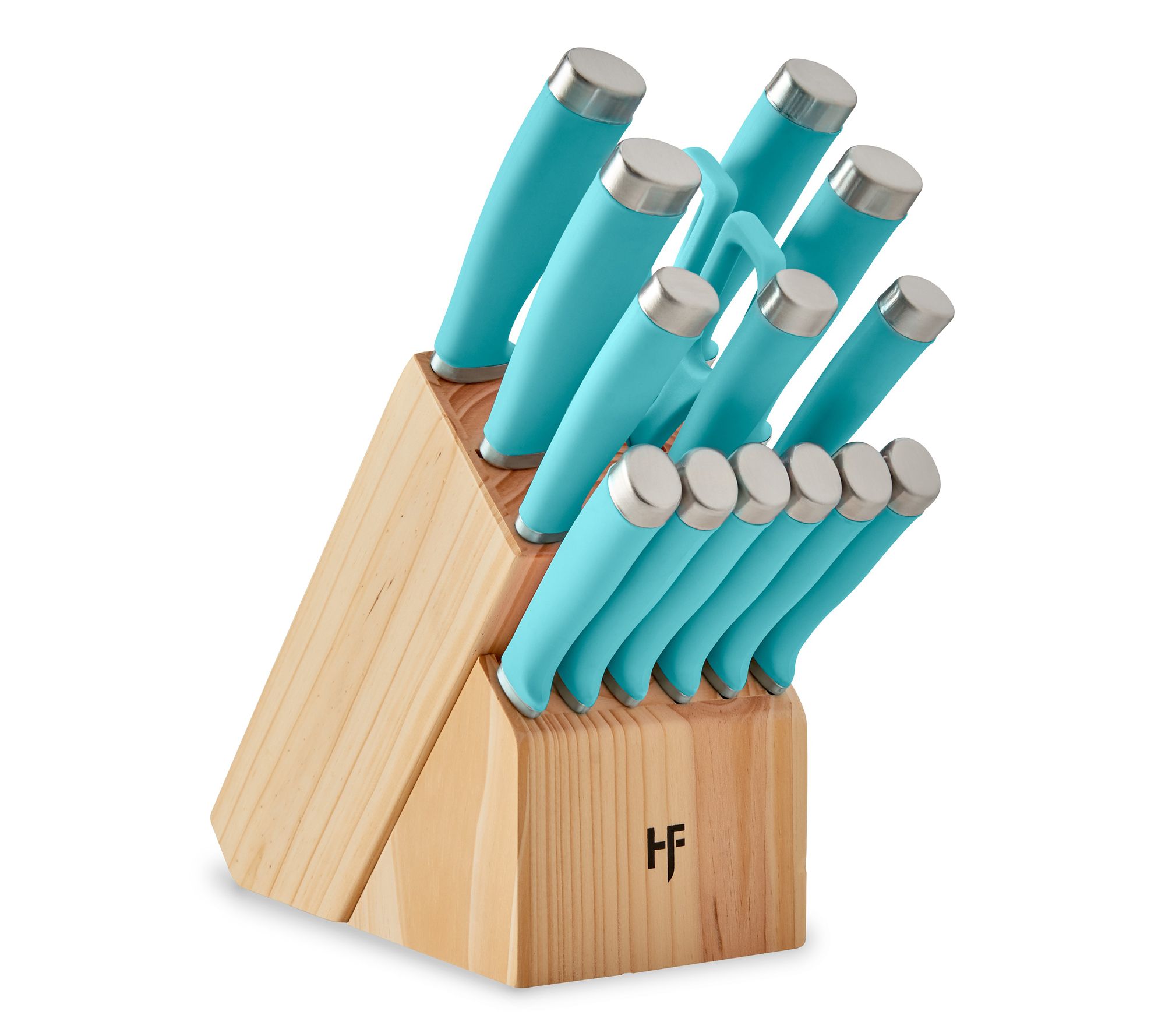 Hampton Forge Epicure True Aqua 15-Piece Block Set