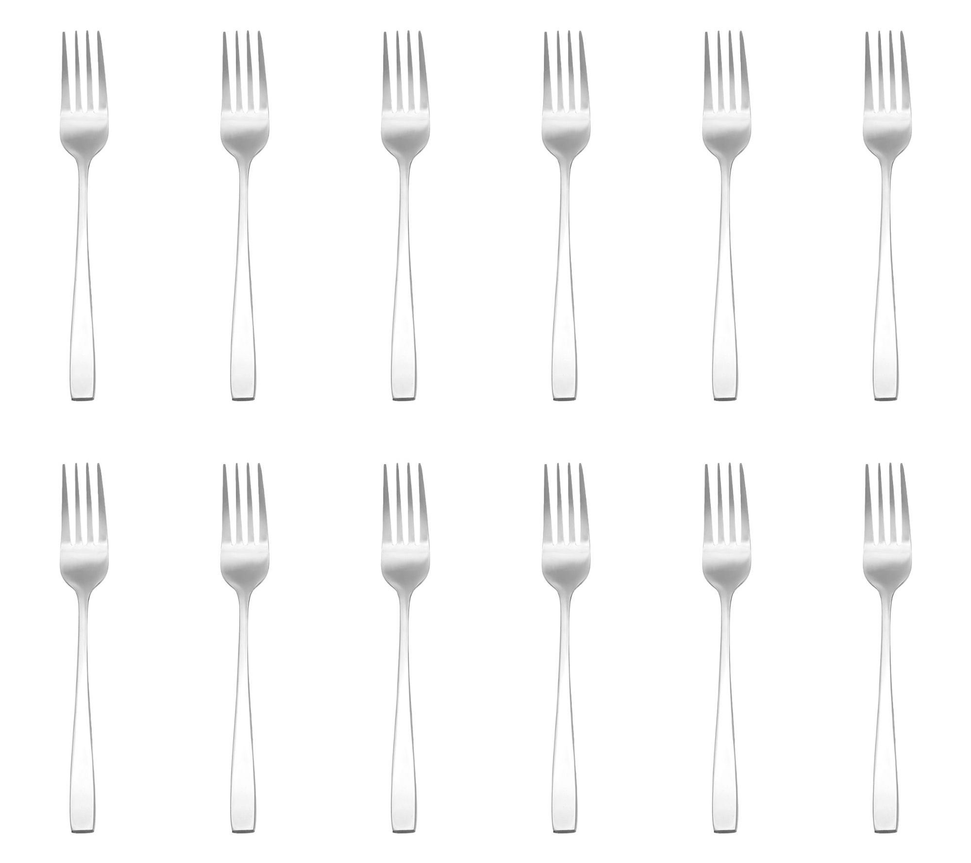 Godinger Set of 12 Chisel Matte 18/0 SS Salad Forks
