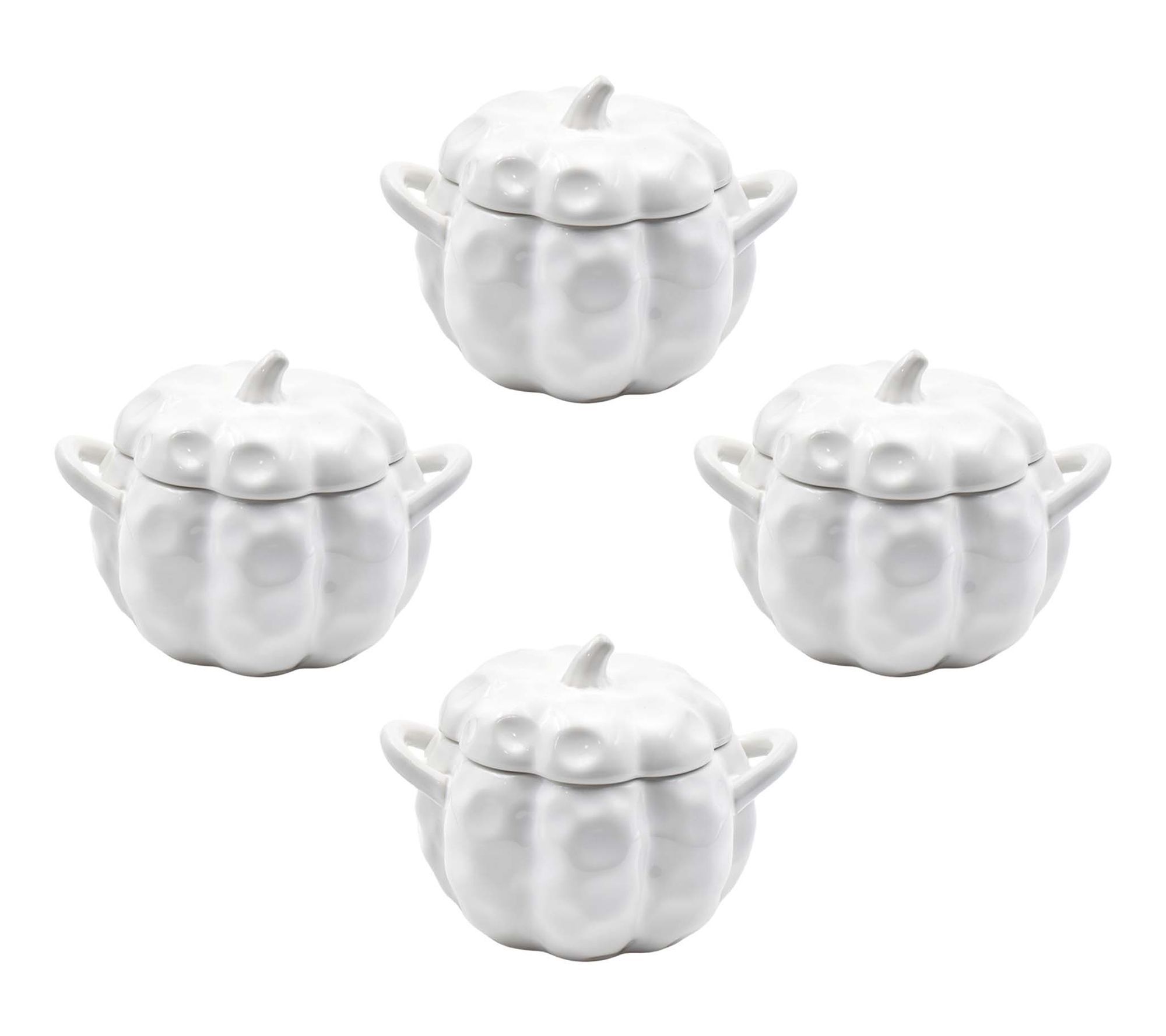 Temp-tations Special Edition Set of (4) 16-oz Pumpkin Soup Bowls