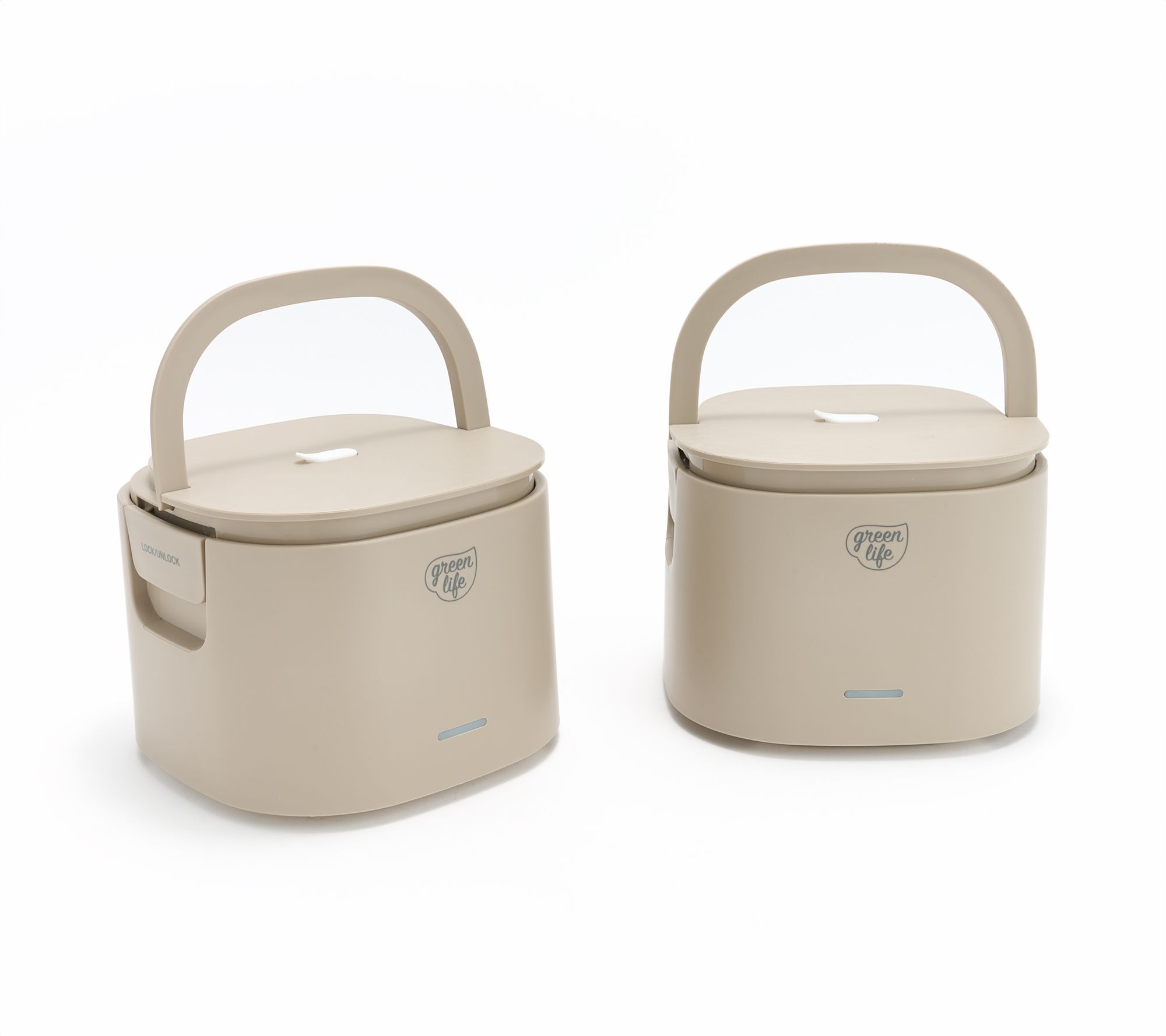 GreenLife Set of (2) 20-oz Heated Lunch Boxes