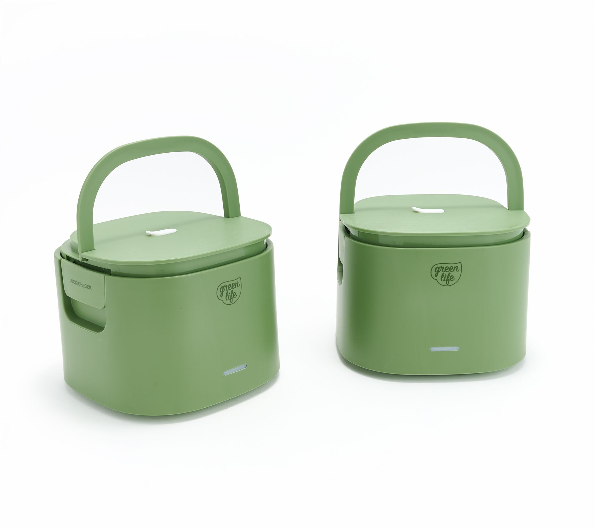 GreenLife Set of (2) 20-oz Heated Lunch Boxes
