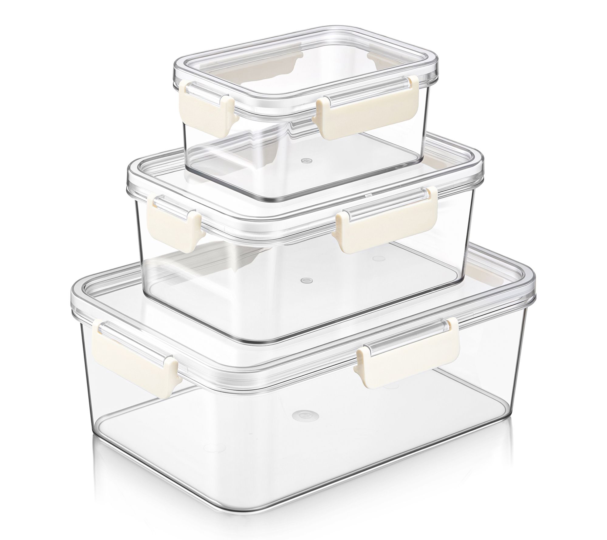 Sorbus Airtight Plastic Food Container Rectangle -3Pk