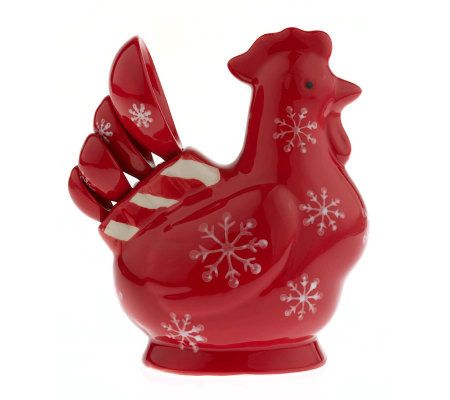 Temptations Rooster Ceramic Measuring Spoons