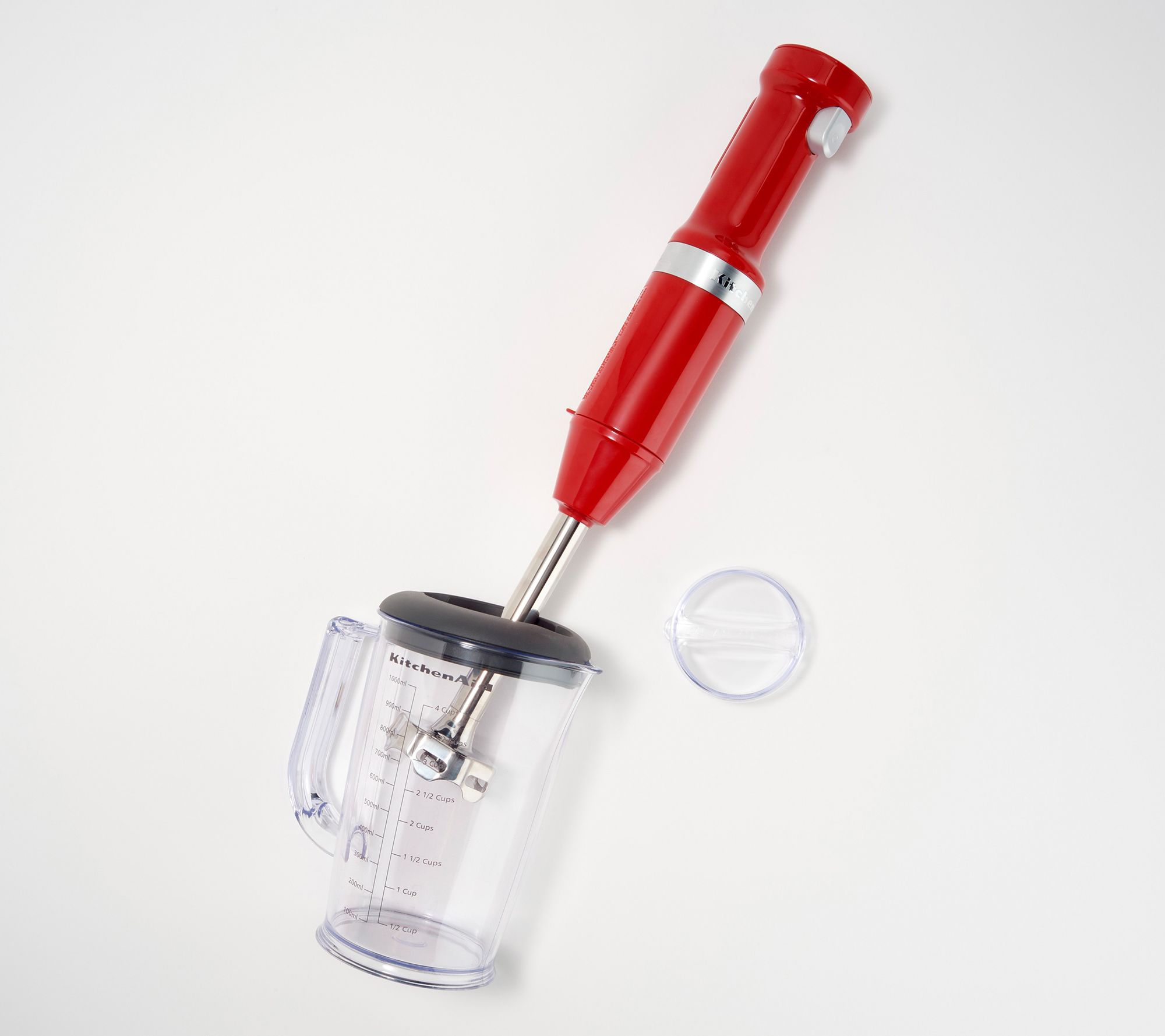 Variable Speed Cordless Hand Blender + Chopper & Whisk Accessories (Passion  Red), KitchenAid