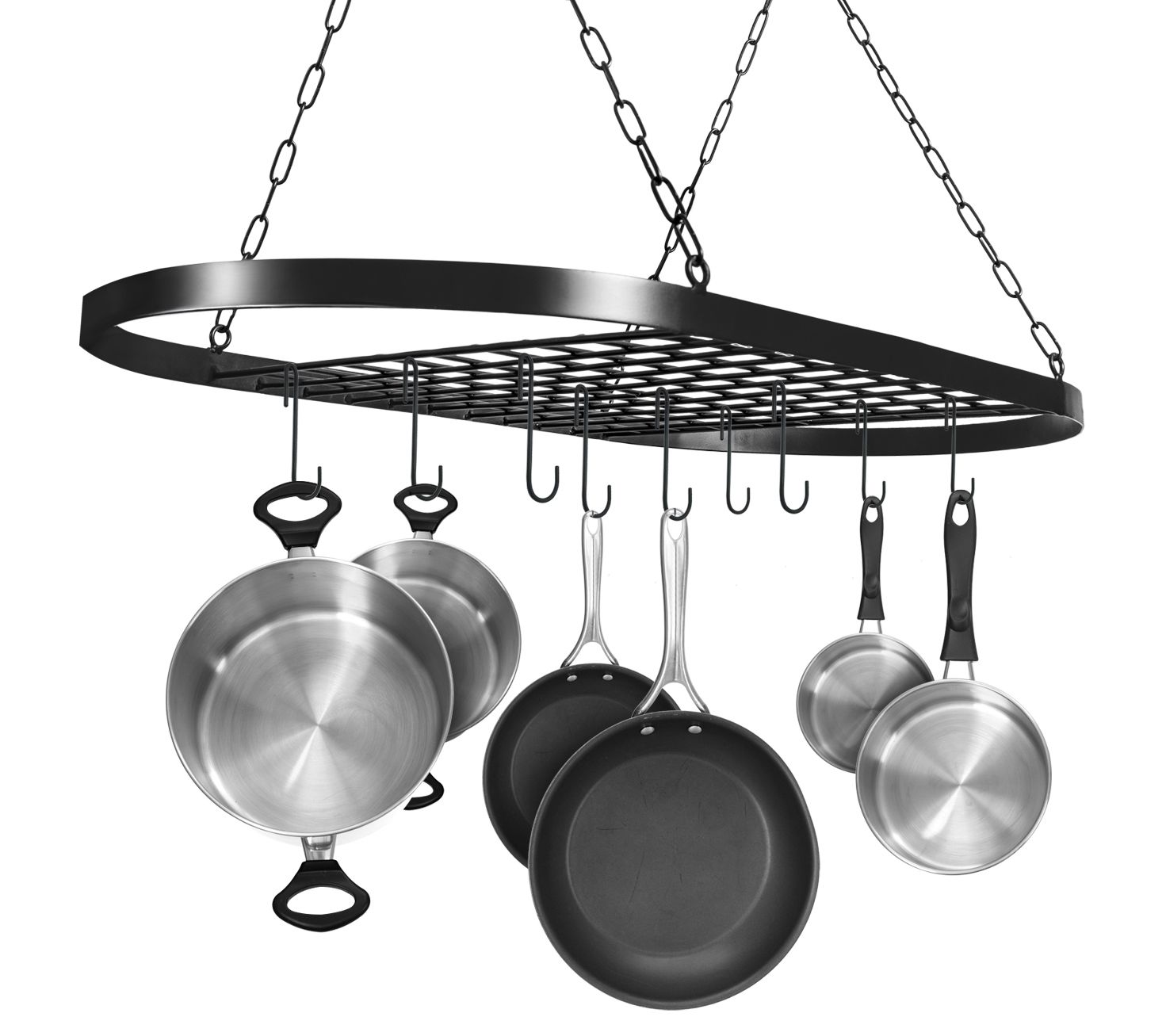 Range Kleen - Double Shelf Wall Mount Pot Rack (Black)