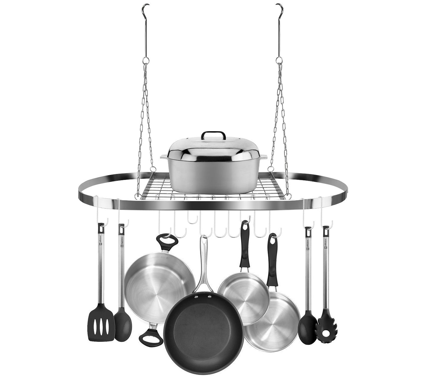Sorbus Ceiling Mounted Pot Rack with Hooks