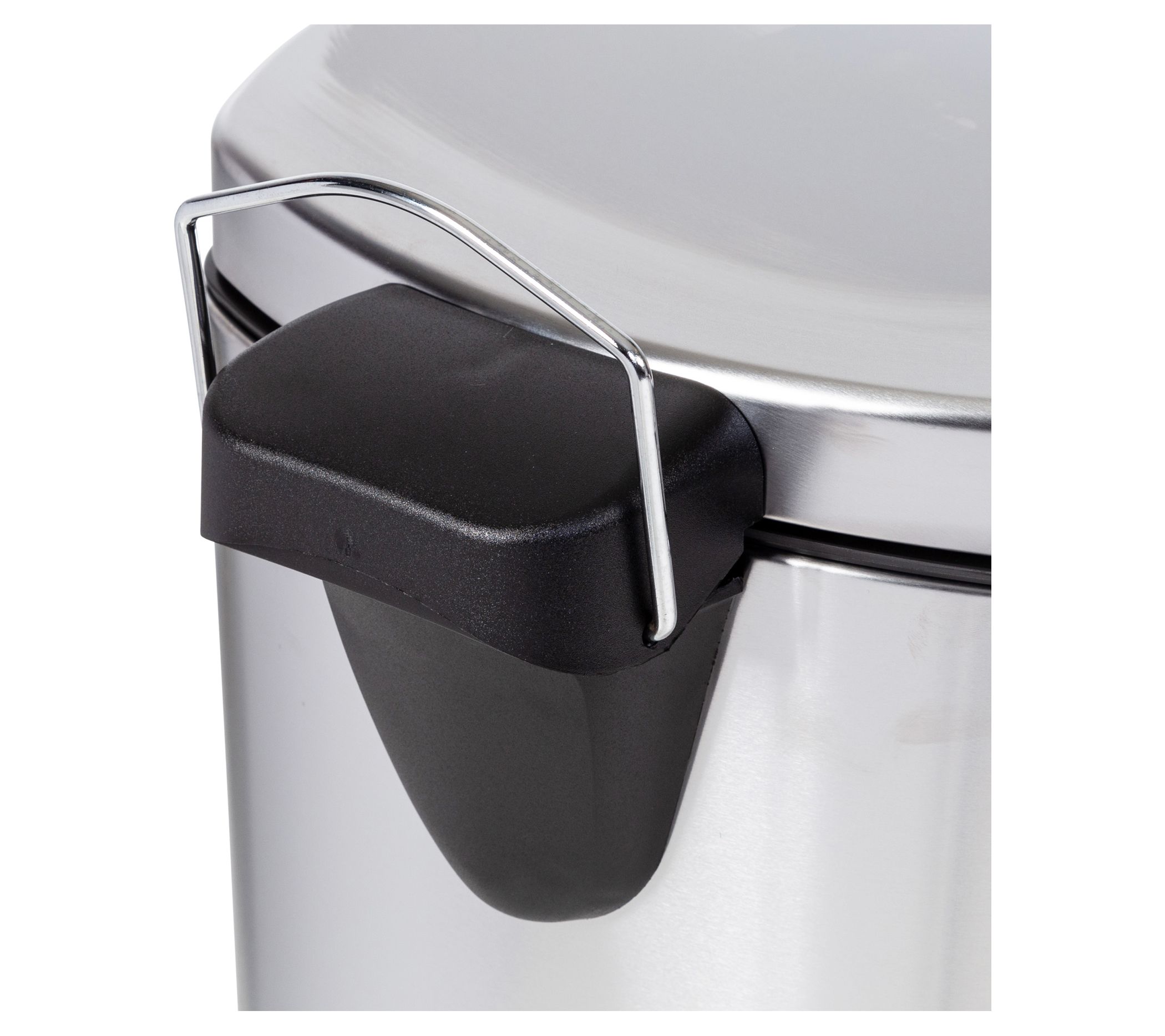 Honey Can Do Tall and Wide Stainless Steel Step Trash Can with Lid, 58L, Silver