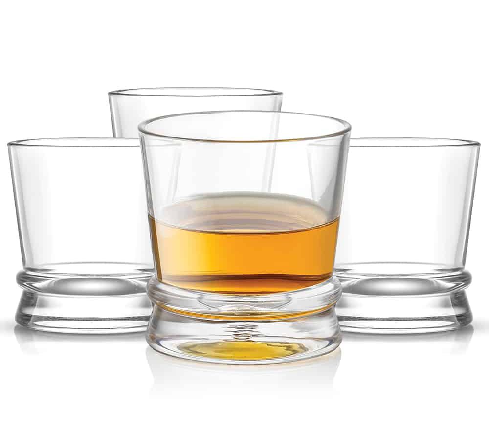 JoyJolt Halo 7.8 oz. Crystal Whiskey Glasses (Set of 4)