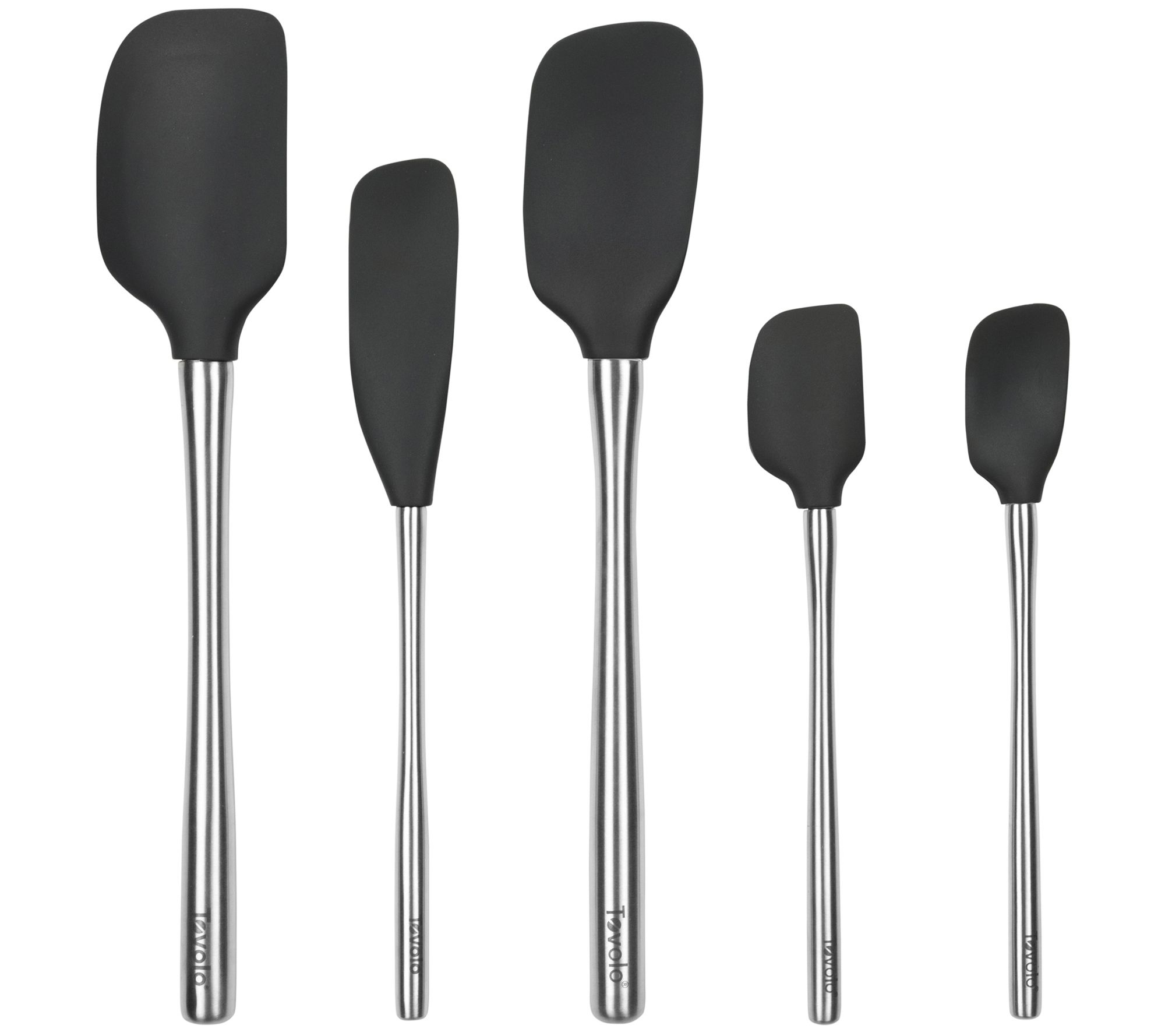 Tovolo Set of 5 Flex-Core Spatula Set with SS Handles