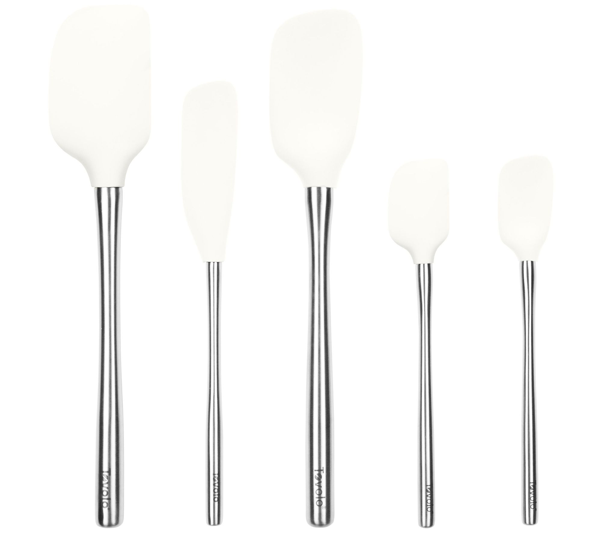 Tovolo Set of 5 Flex-Core Spatula Set with SS Handles