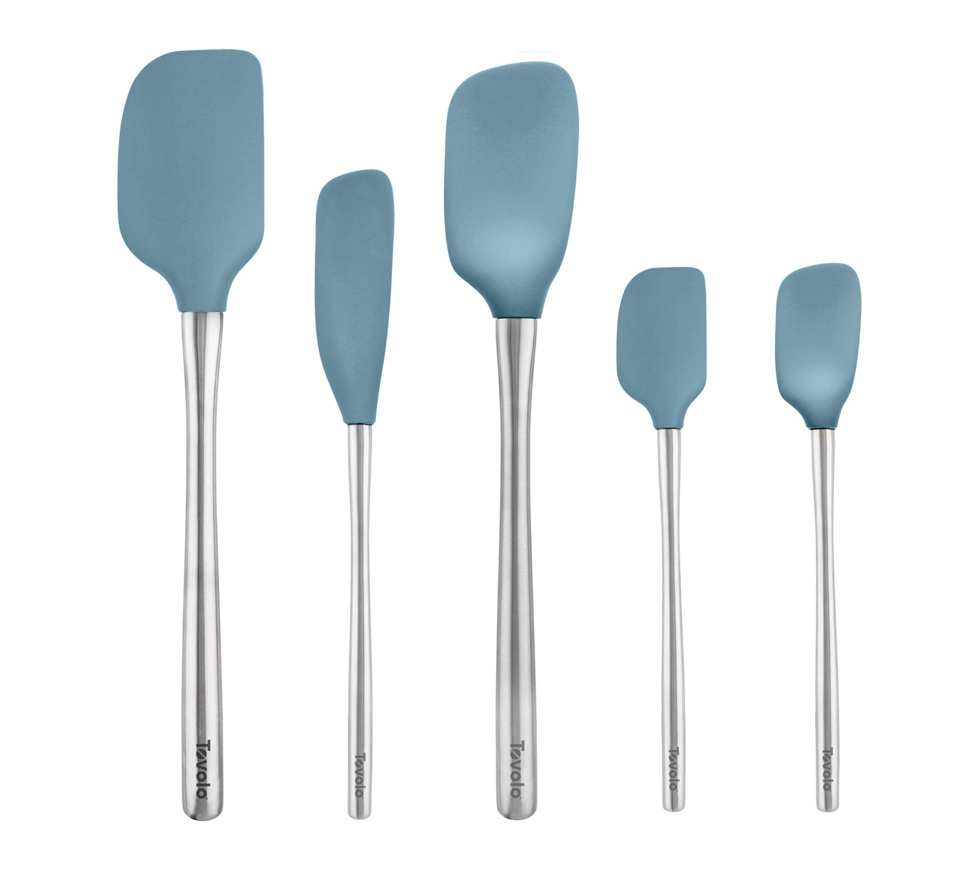 Tovolo Set of 5 Flex-Core Spatula Set with SS Handles