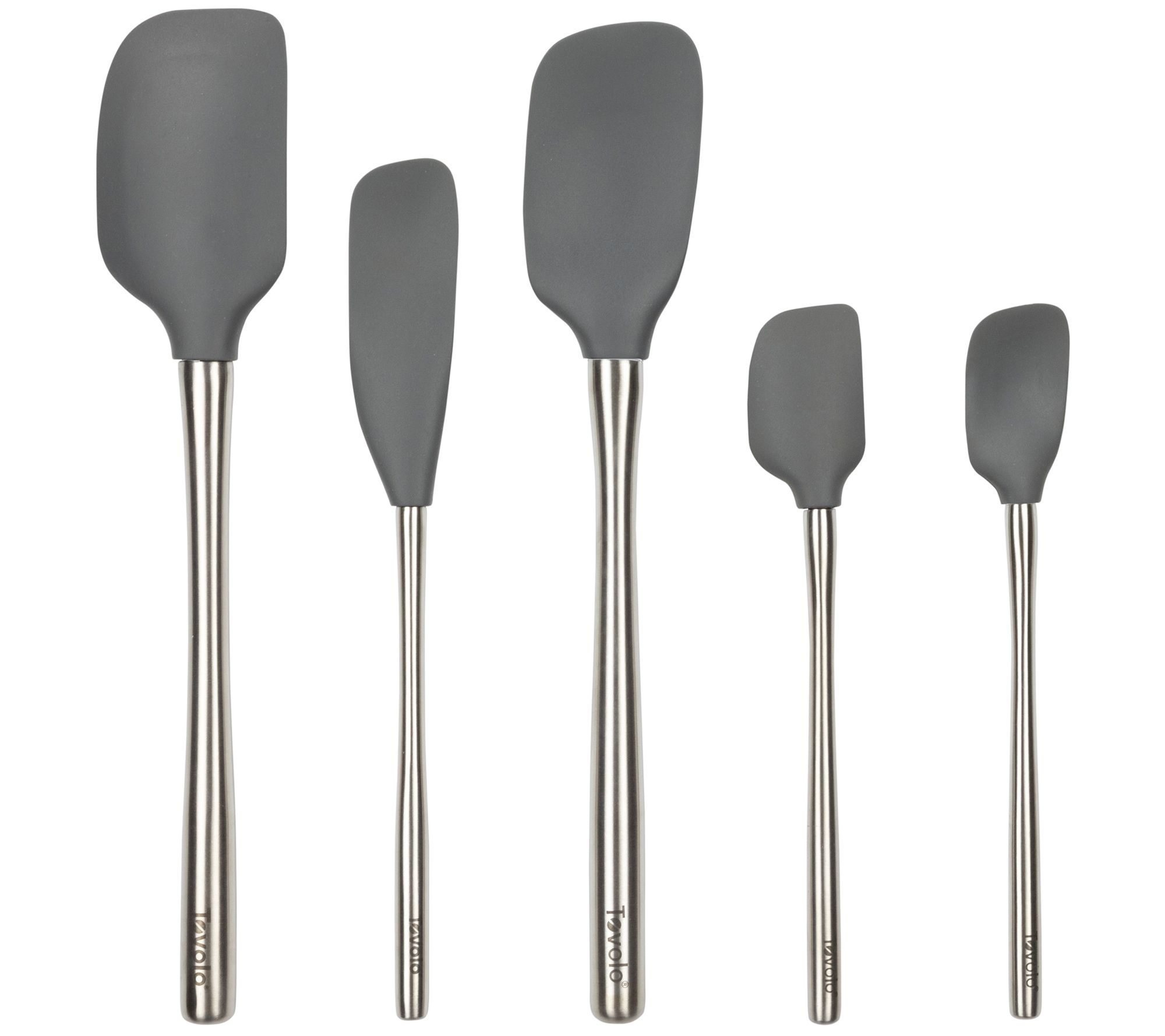 Tovolo Set of 5 Flex-Core Spatula Set with SS Handles