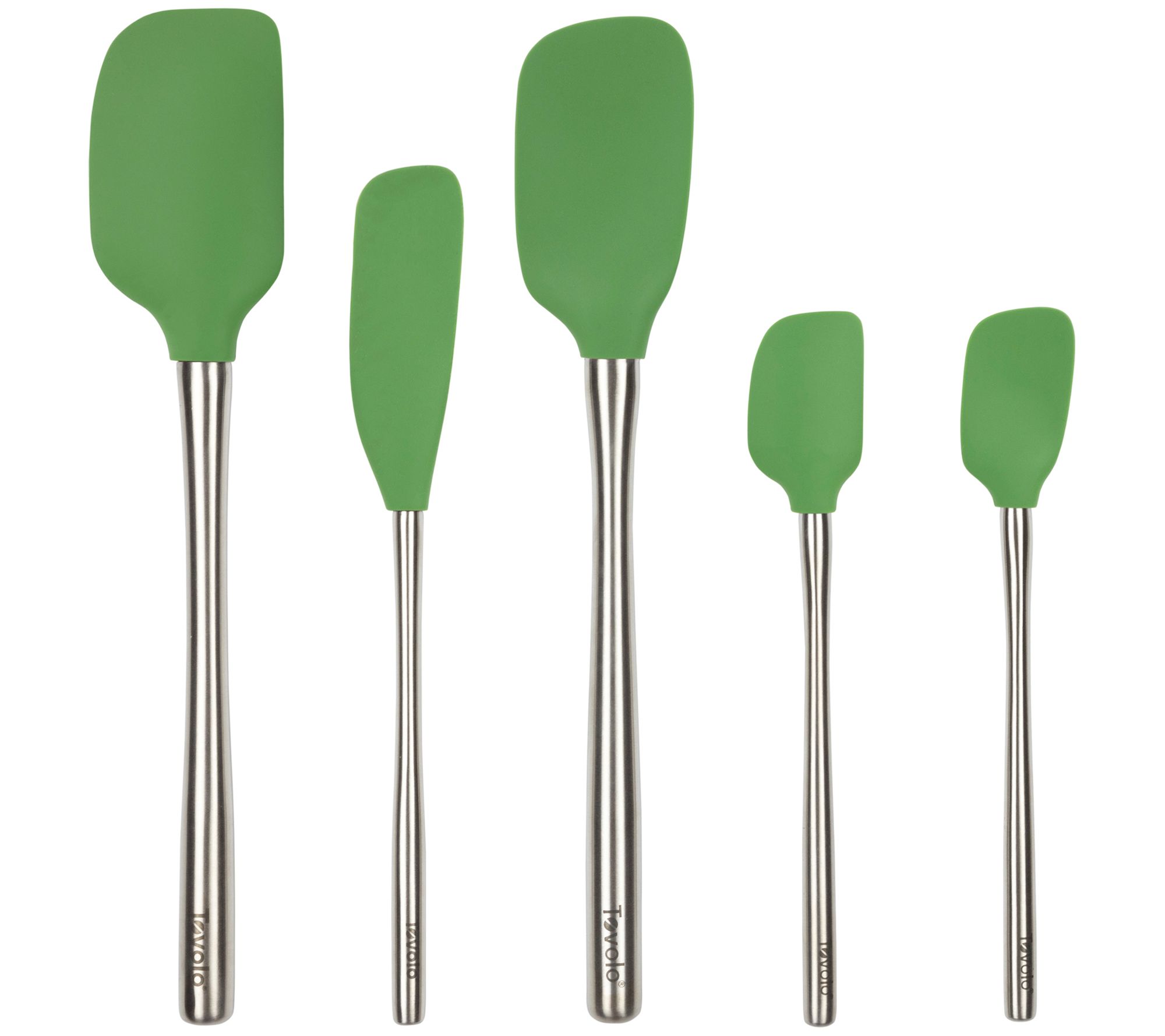 Tovolo Set of 5 Flex-Core Spatula Set with SS Handles