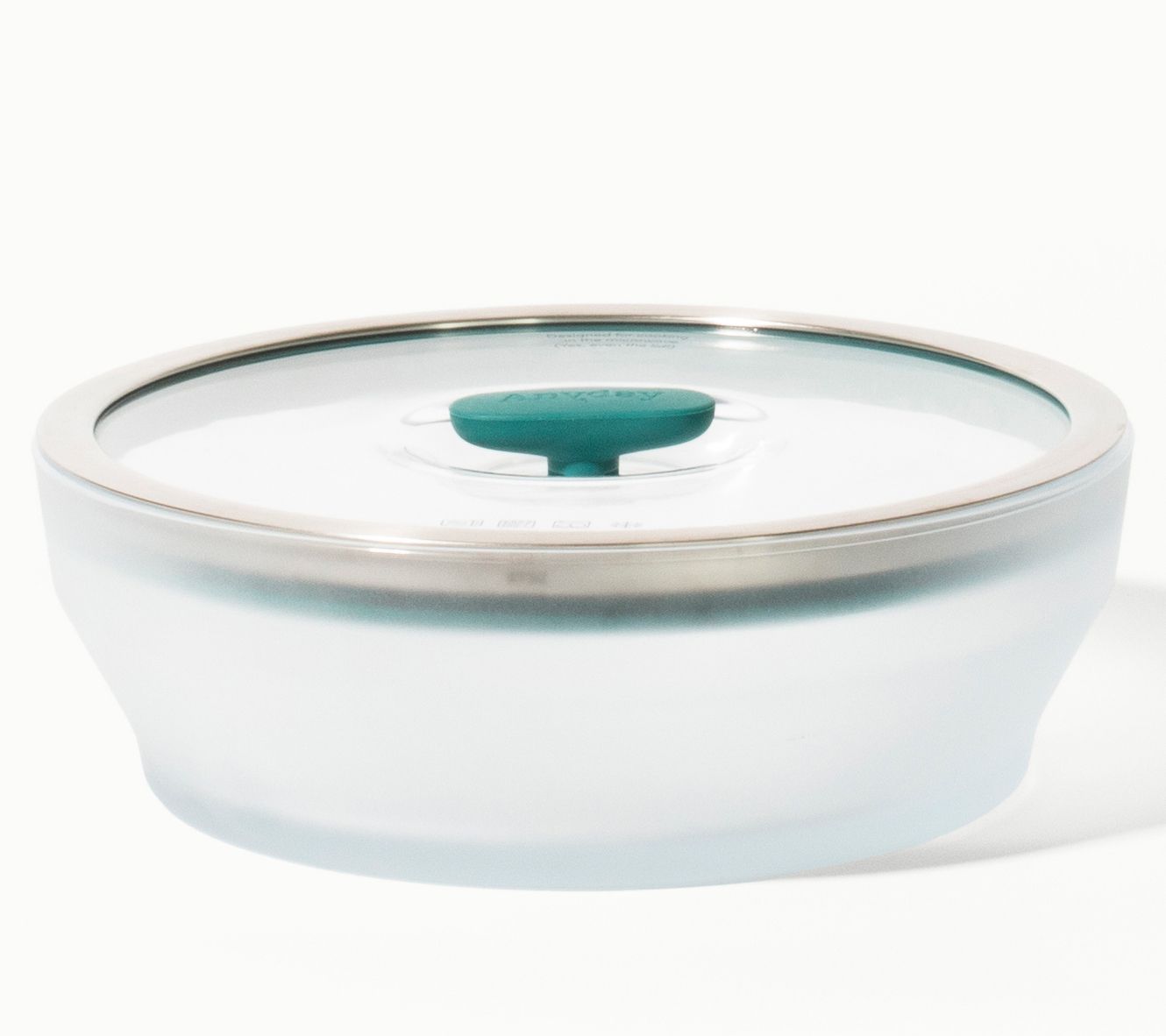 Anyday 7-Cup Frosted Glass Shallow Dish