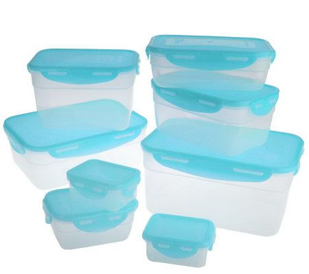 Lock & Lock 8-pc. Nestable Food Storage Container Set with Color Lids 