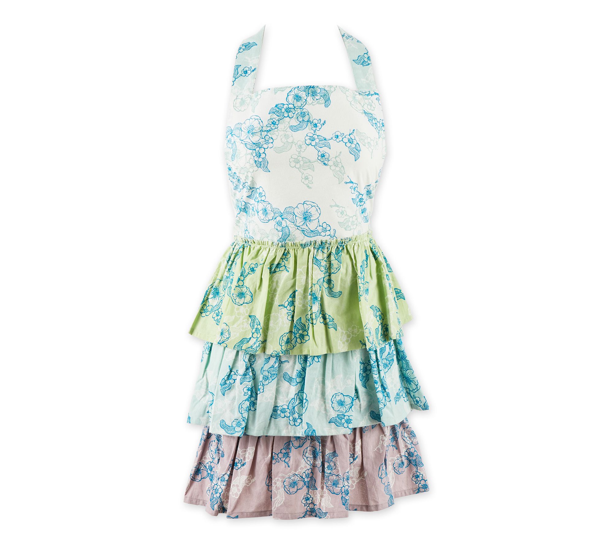 Design Imports Sweet Floral Ruffle Apron