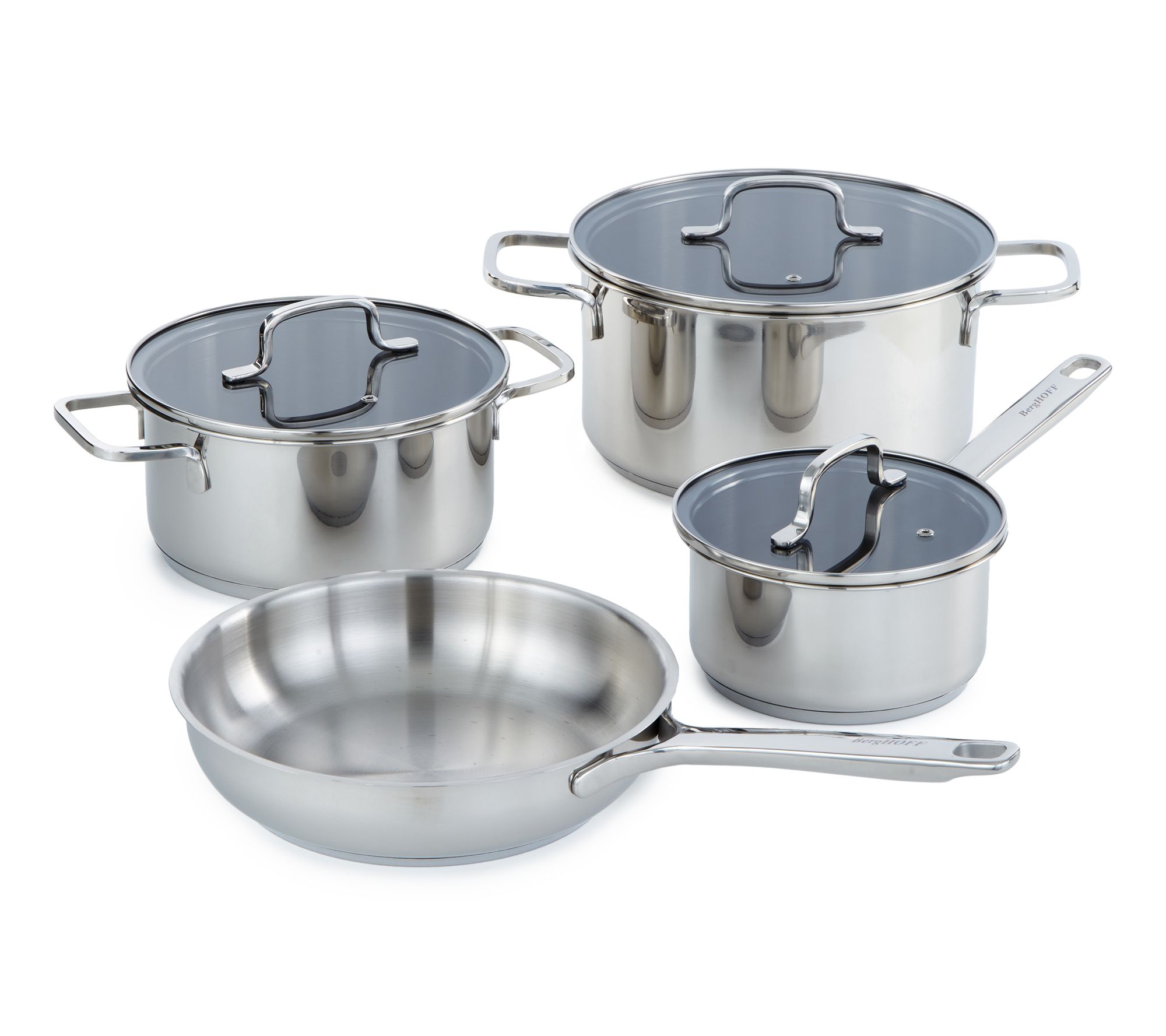 BergHOFF DiNA Helix 18/10 Stainless Steel 7pc Cookware Set