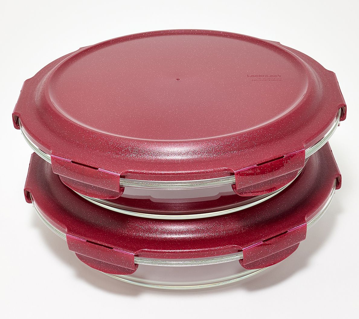 LocknLock Set of 2 Glass Pie Baking Dishes