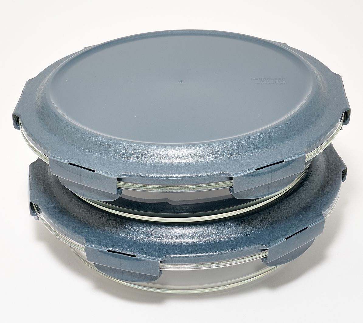 LocknLock Set of 2 Glass Pie Baking Dishes