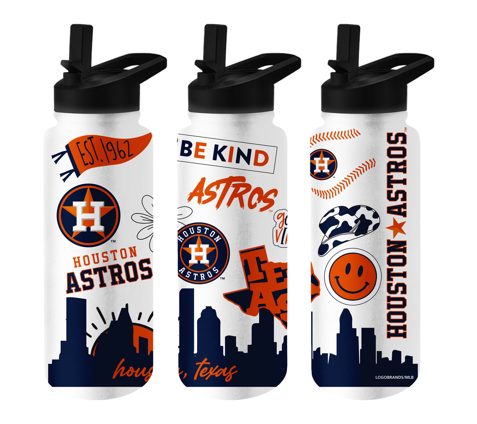 Logo Brands MLB 34oz Native Quencher Bottle