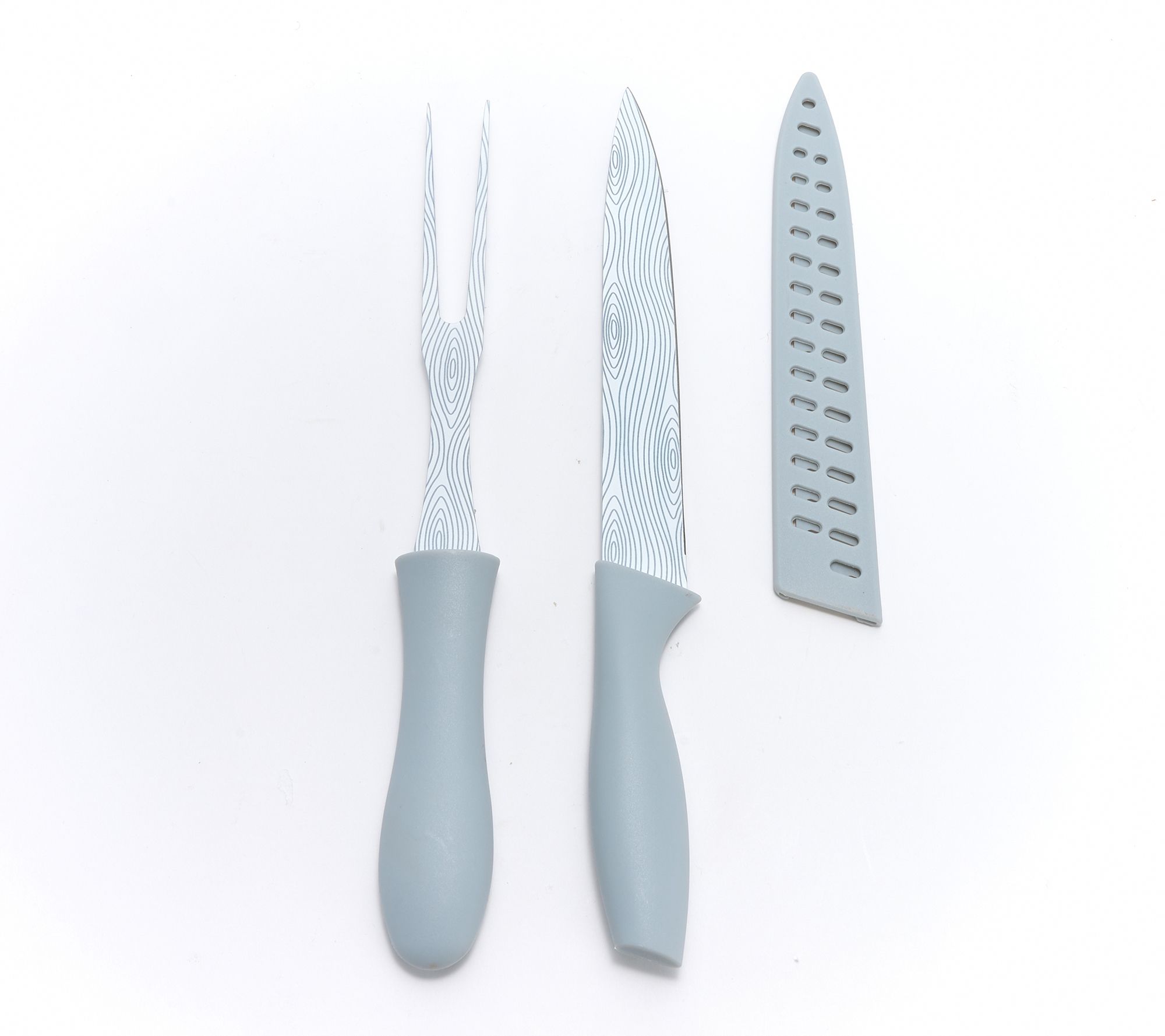 "As Is" Temp-tations 2-Pc 12.5" Carving Knife and Fork Set